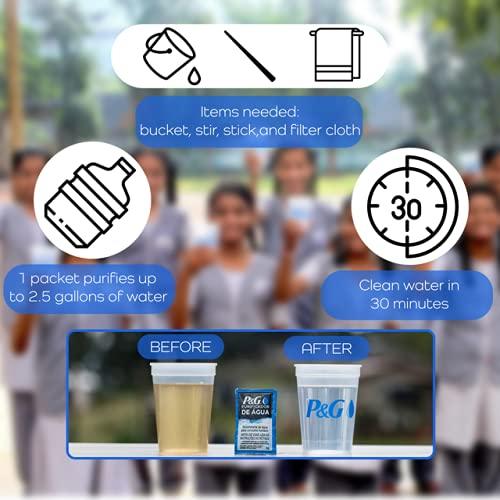Purificador de Agua P&G 12 Paquetes Portátiles 10 Litros