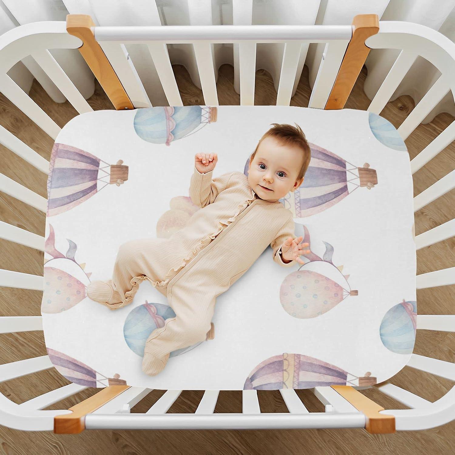 Sábana de Cuna WELLDAY Estándar 132x71 cm Suave y Transpirable