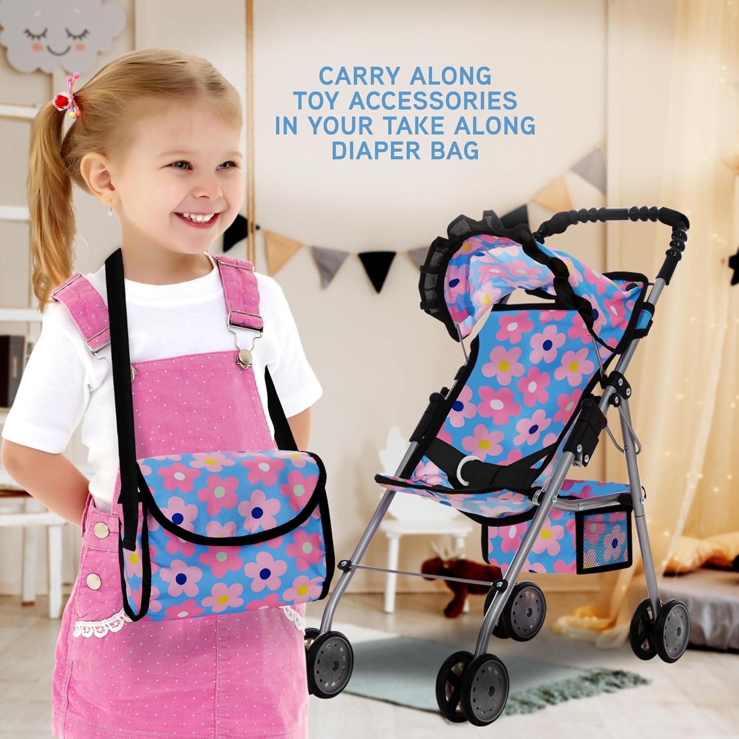 Cochecito de Muñeca 4 en 1 Dolls To Play Azul 50.8 cm