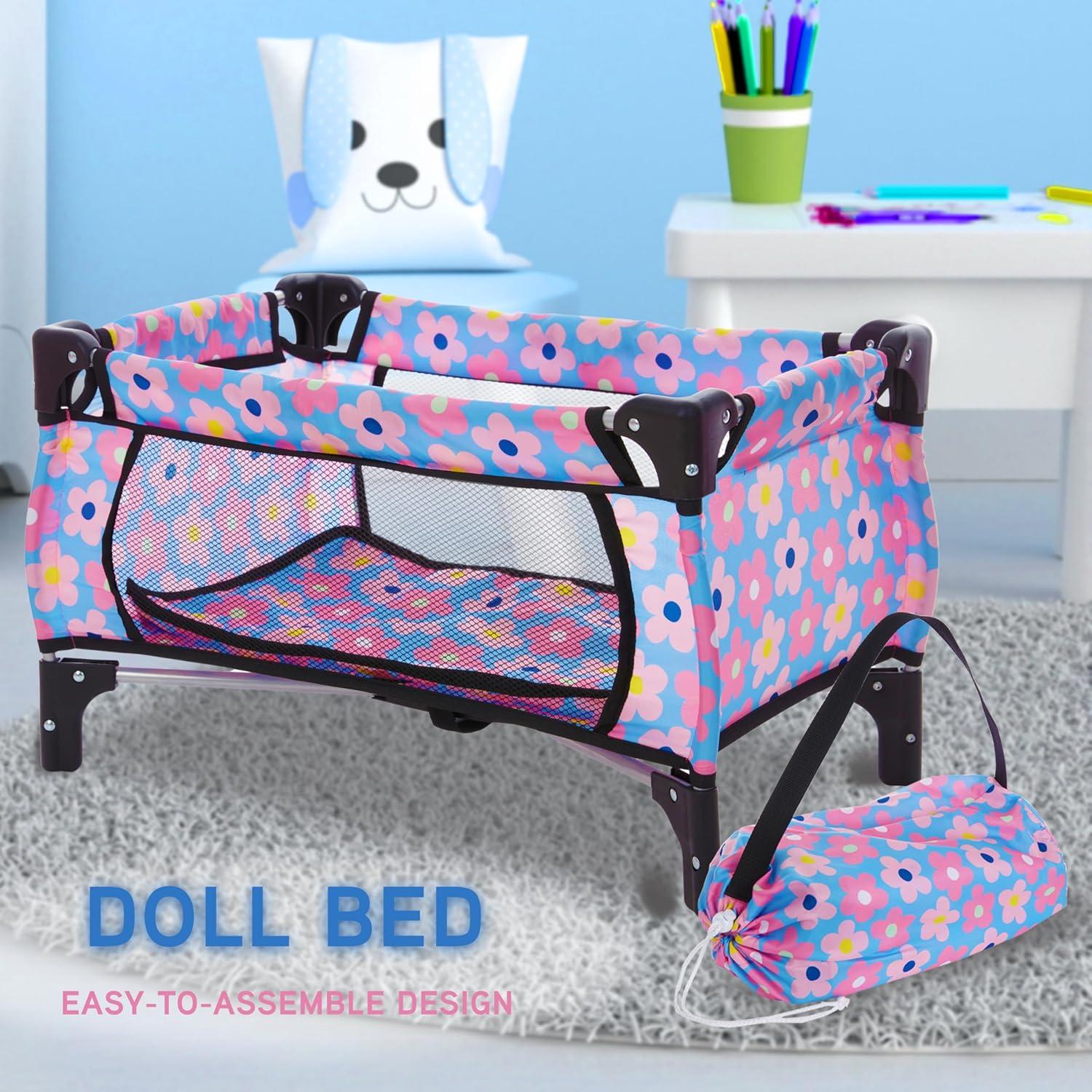 Cochecito de Muñeca 4 en 1 Dolls To Play Azul 50.8 cm