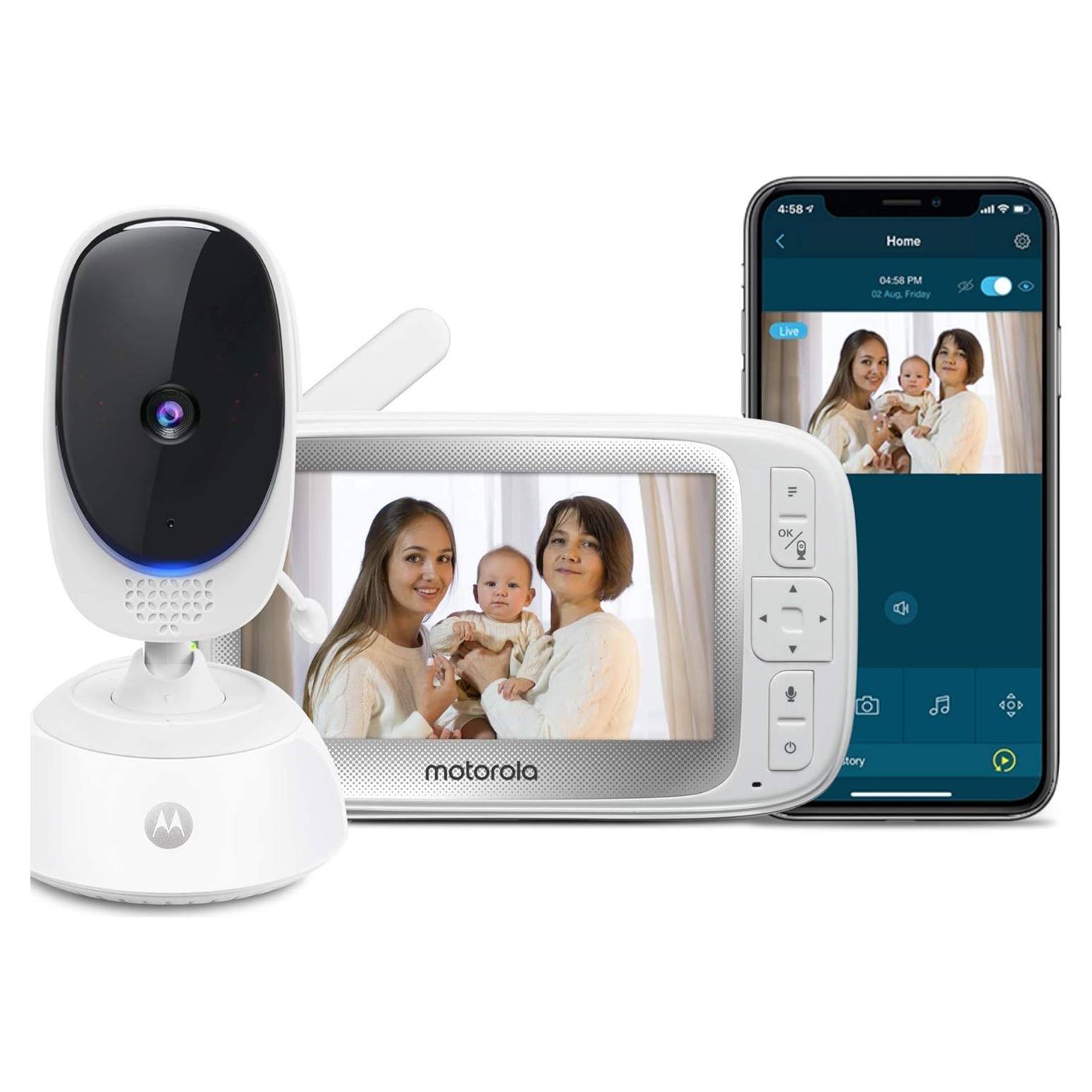 Monitor de Bebé Motorola CONNECT40 con Pantalla 5"