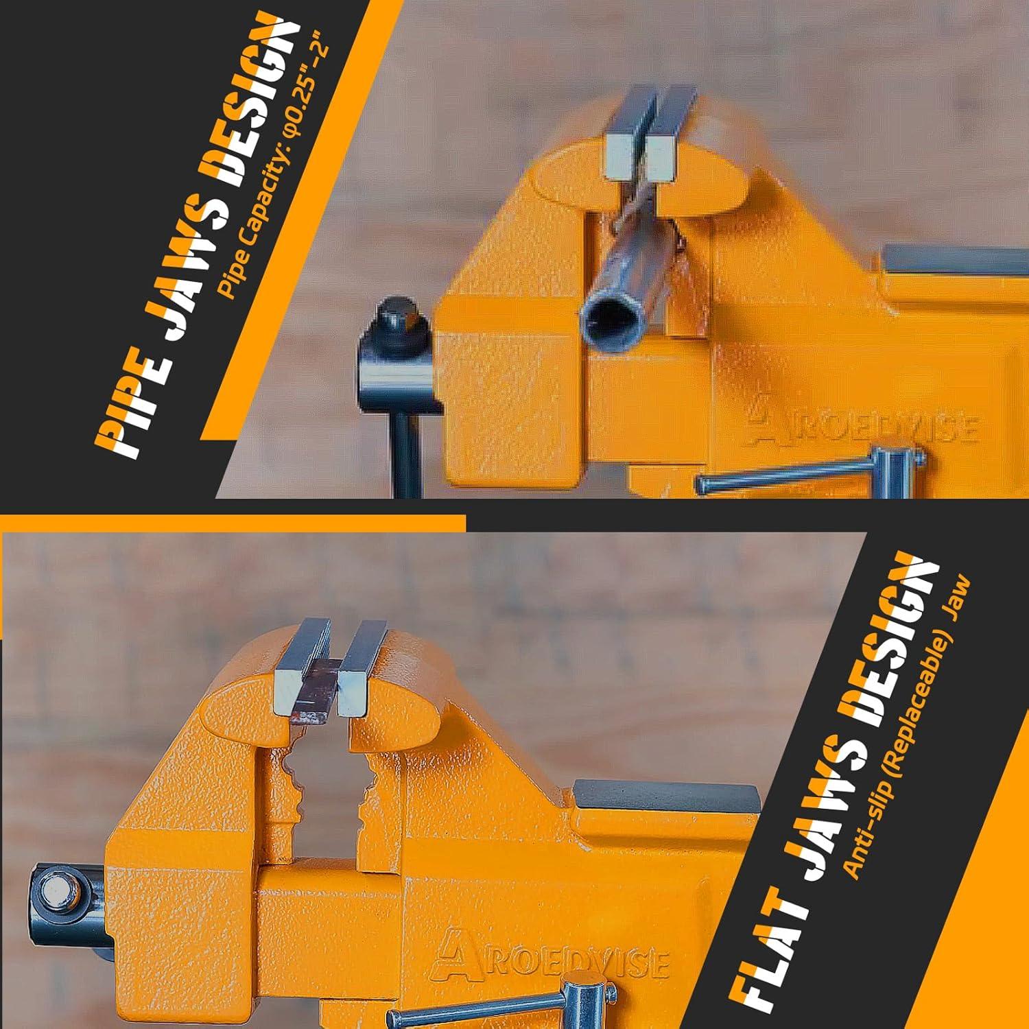 Prensa de Banco AROEDVISE 4.5" Giratoria Industrial 1500kg