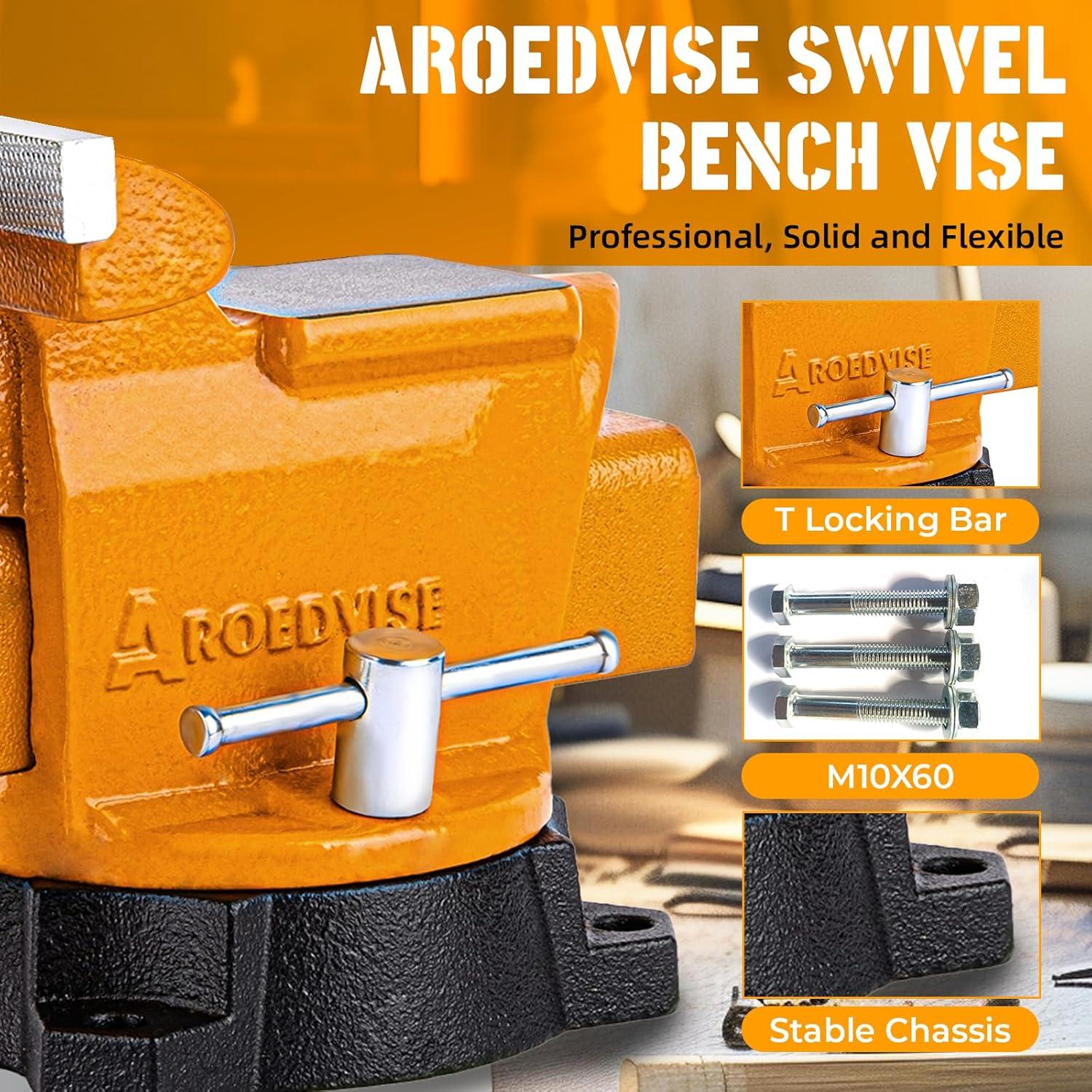 Prensa de Banco AROEDVISE 4.5" Giratoria Industrial 1500kg