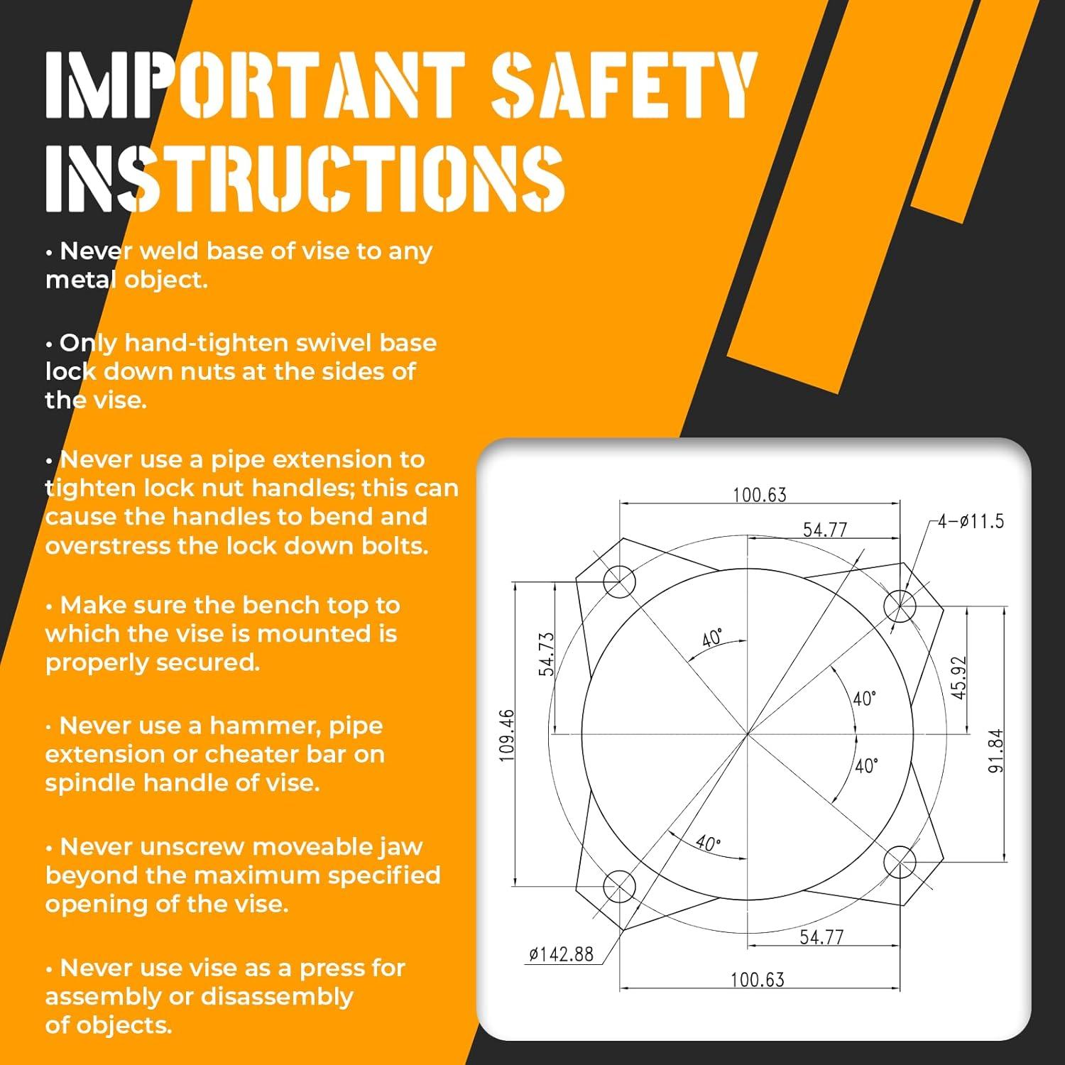 Prensa de Banco AROEDVISE 4.5" Giratoria Industrial 1500kg