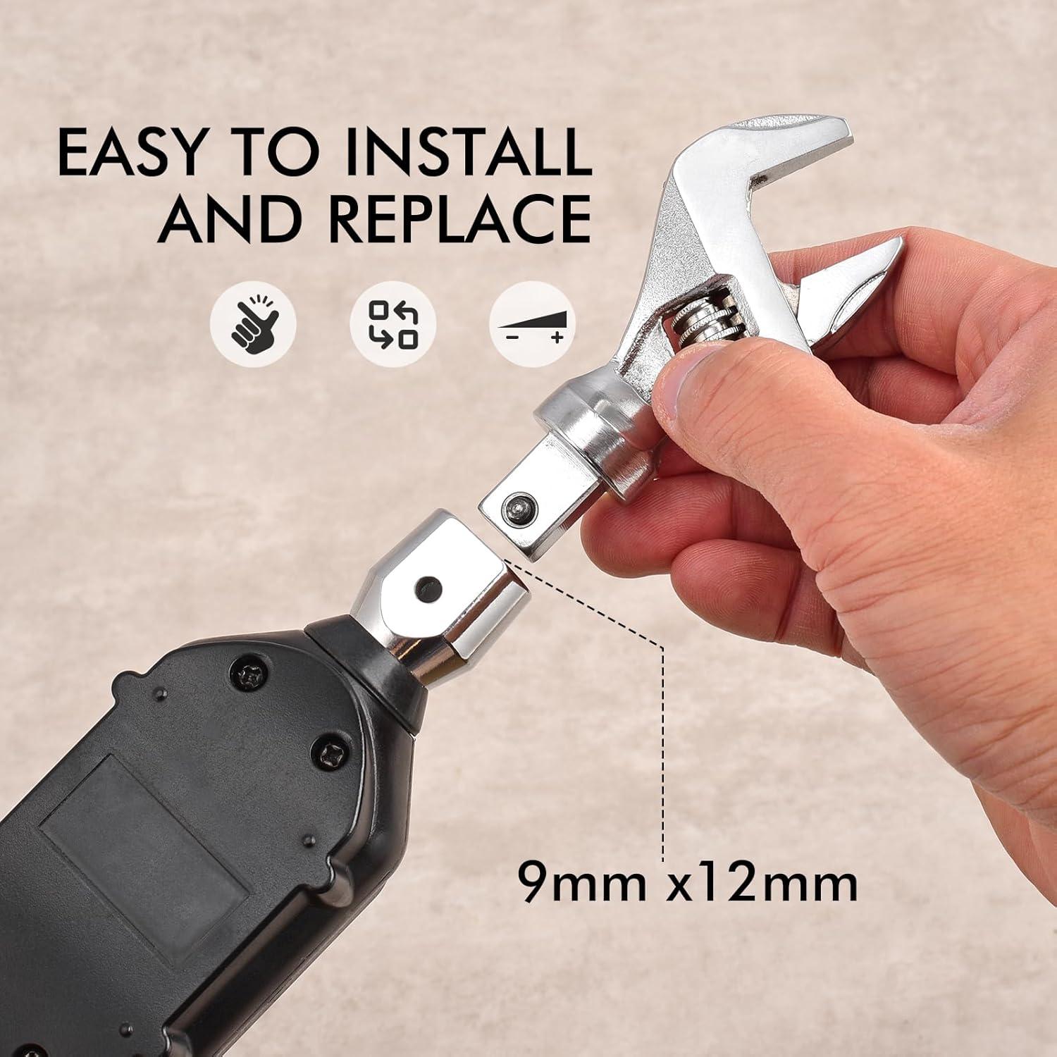 Llave de Torque Digital Wanlvkang 1-30 Nm Cabeza Abierta 25mm
