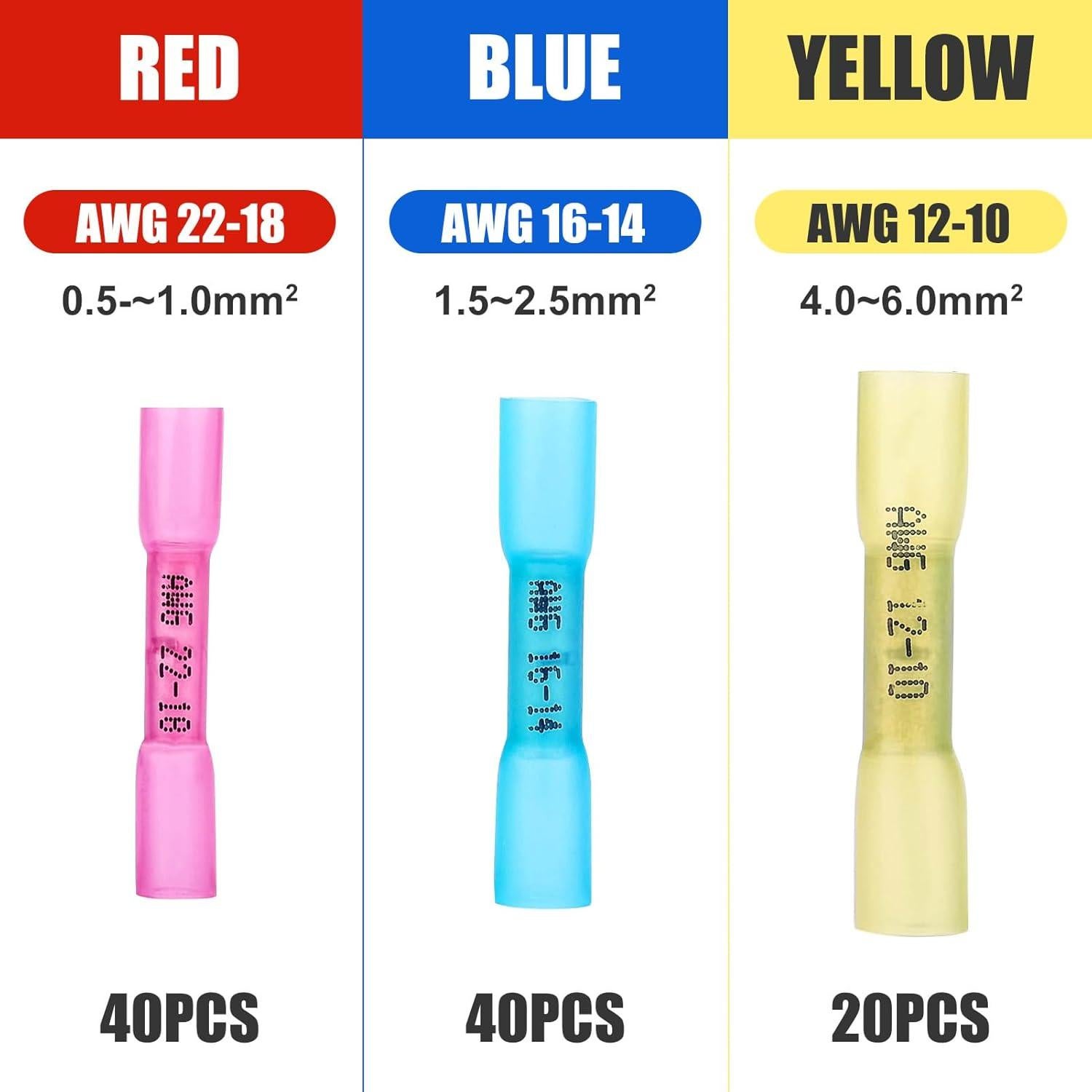 Kit de Conectores de Empalme Térmico 100PCS Intashi - Aislados