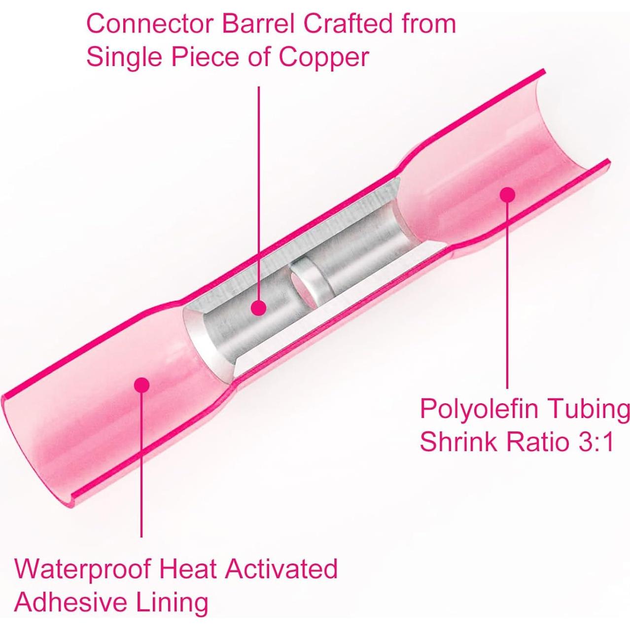 Kit de Conectores de Empalme Térmico 100PCS Intashi - Aislados