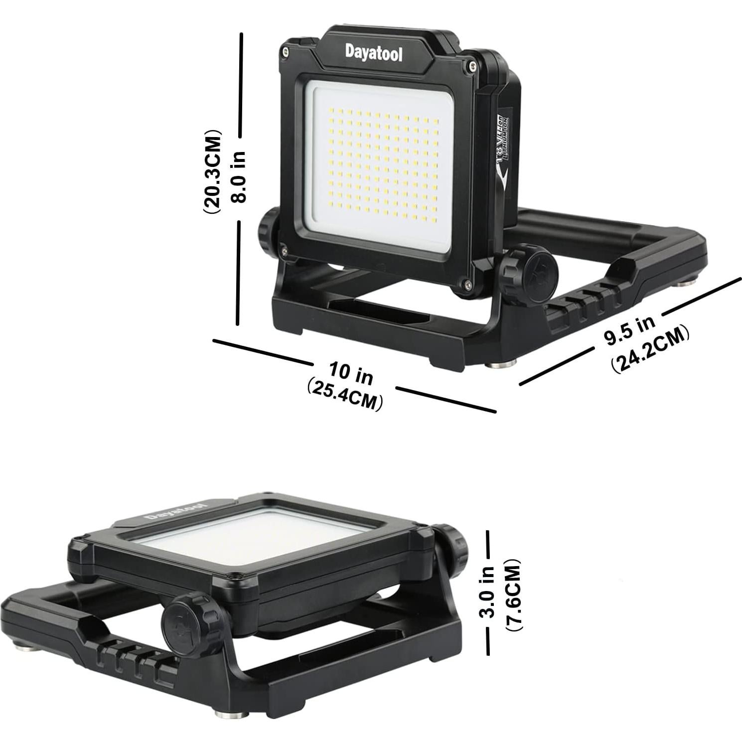 Luz de Trabajo LED Inalámbrica 25W 4000lm DAYATOOL Negra