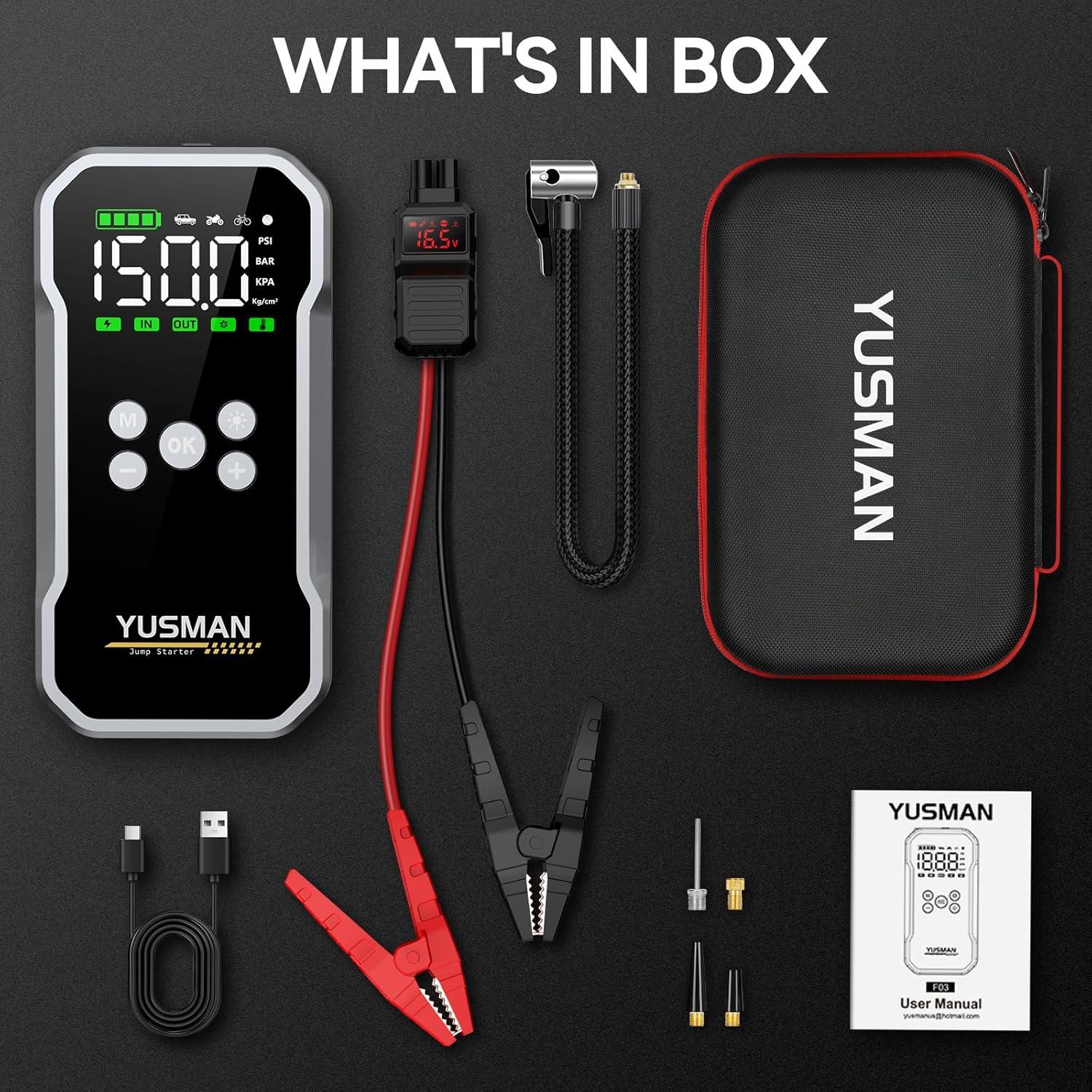 Arrancador de Salto YUSMAN 6000A con Compresor 150PSI