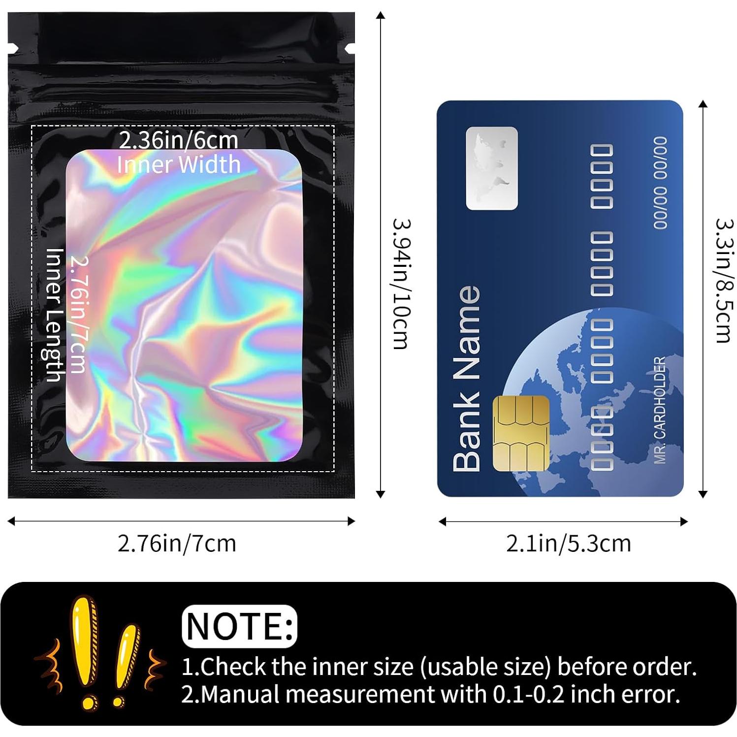 Bolsas Mylar Pequeñas Svaldo 100 Unidades 6x7 cm Resealable