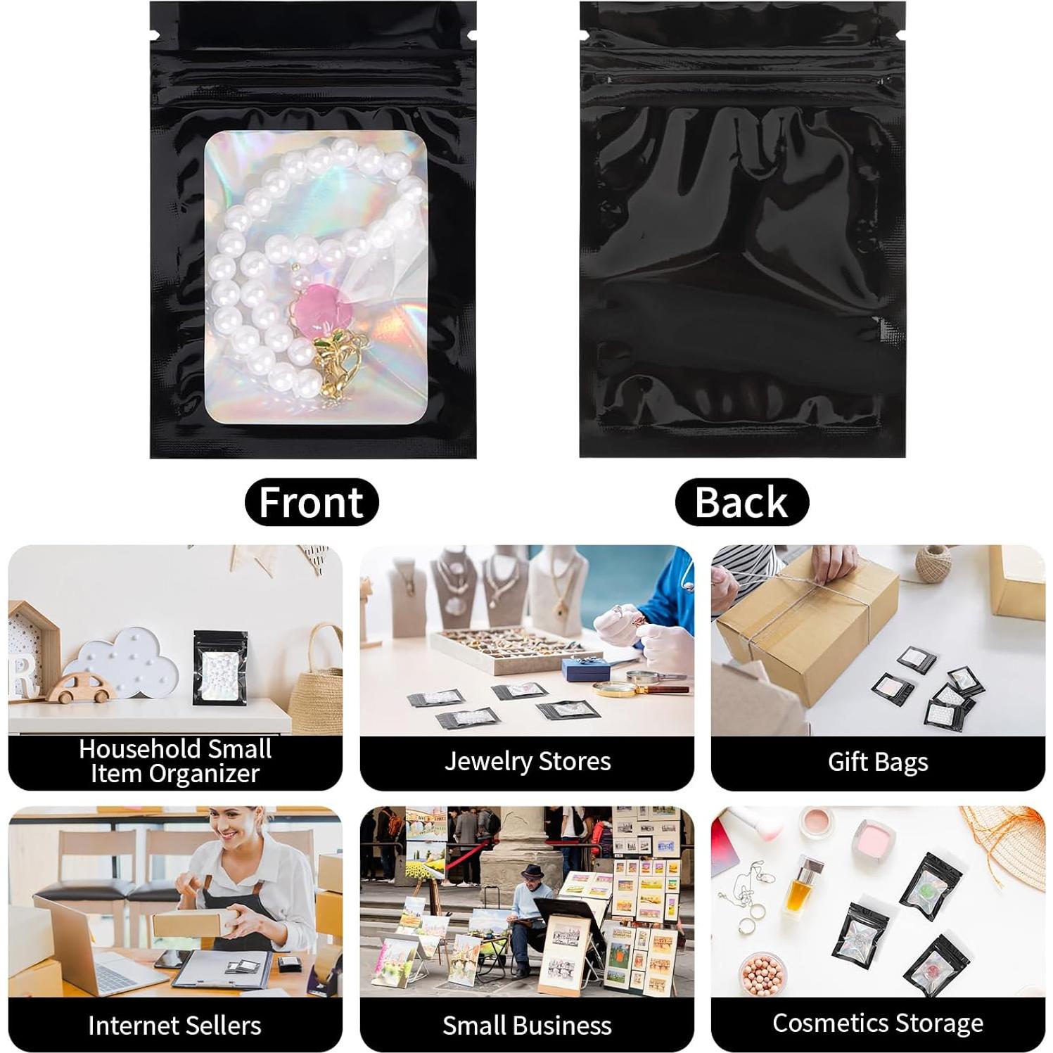 Bolsas Mylar Pequeñas Svaldo 100 Unidades 6x7 cm Resealable