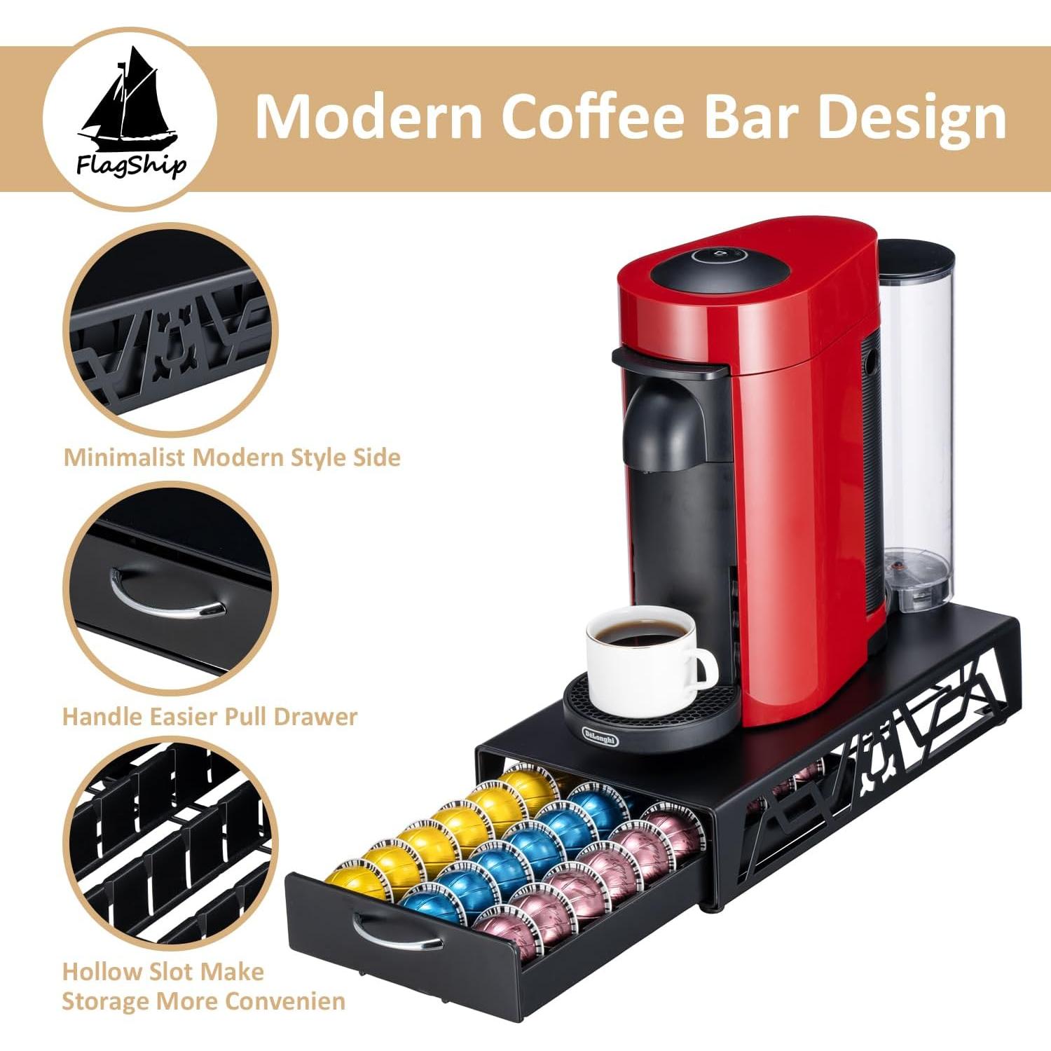 Organizador de Cápsulas de Café FlagShip Metal Negro 30 Cápsulas