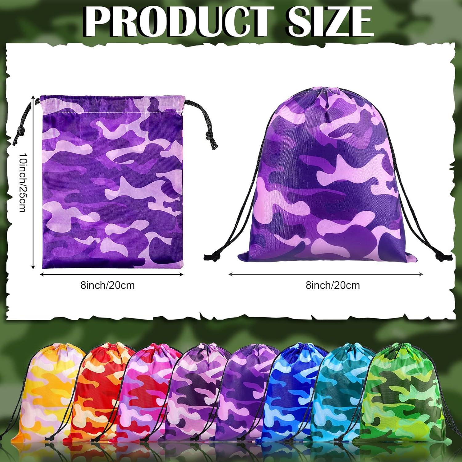 Bolsas de Cuerda Camuflaje Amylove 24 Piezas 25x20cm