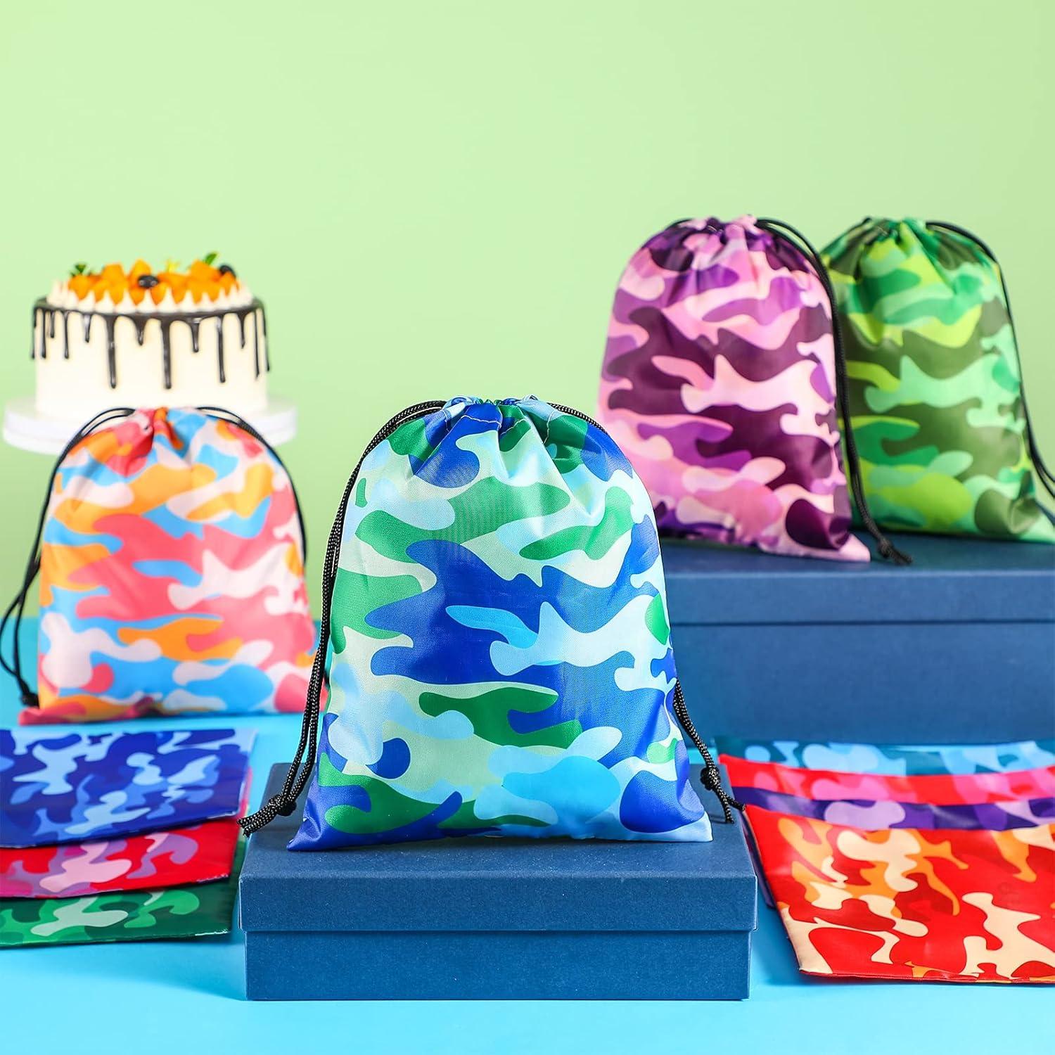 Bolsas de Cuerda Camuflaje Amylove 24 Piezas 25x20cm