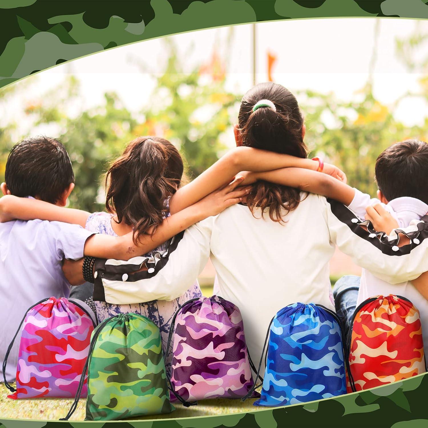 Bolsas de Cuerda Camuflaje Amylove 24 Piezas 25x20cm