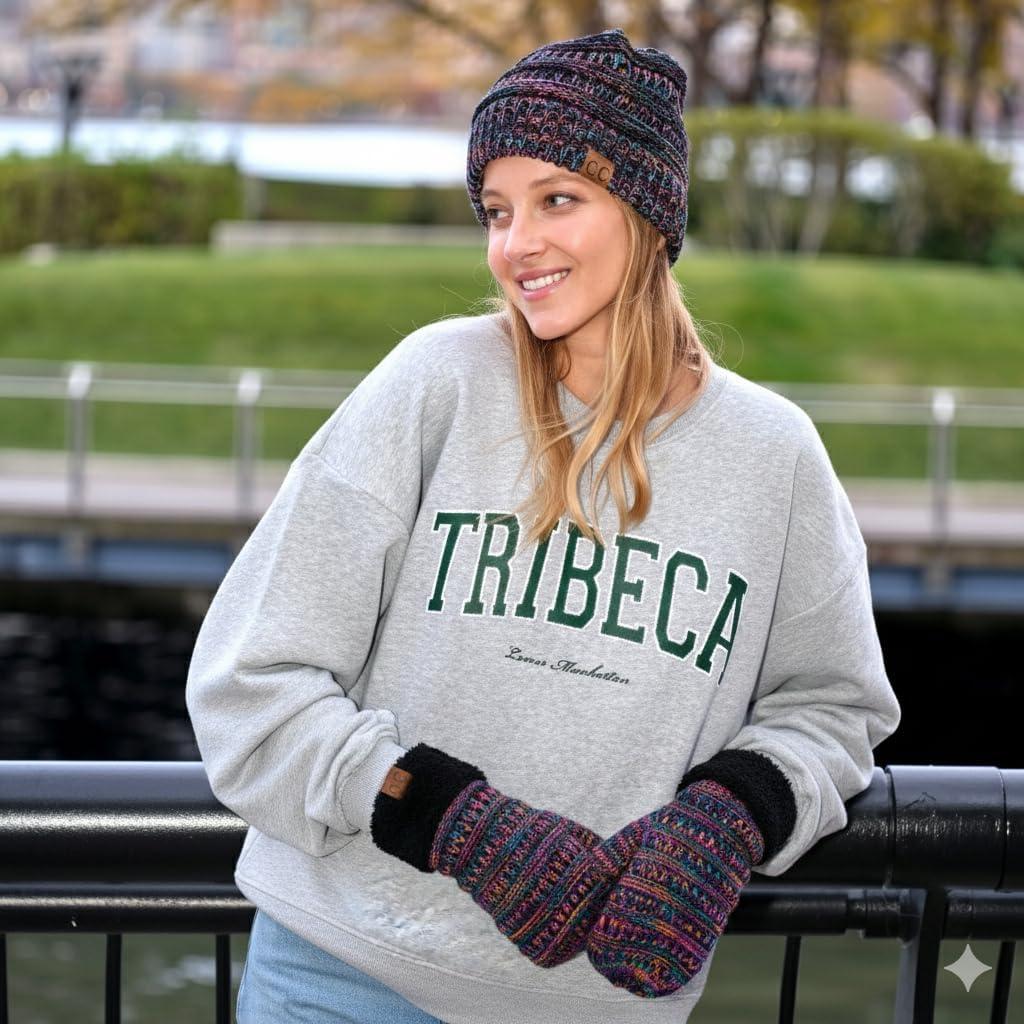 Gorro Beanie C.C. Exclusivos Color Sólido para Mujer