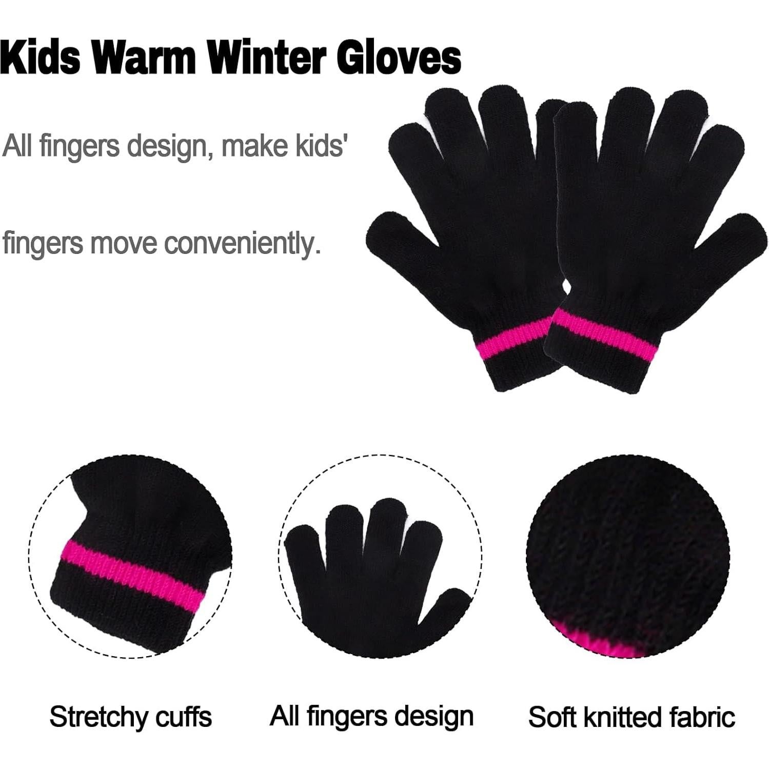 Gorro de Invierno con Orejas de Gato y Guantes para Niños 3-7 Años