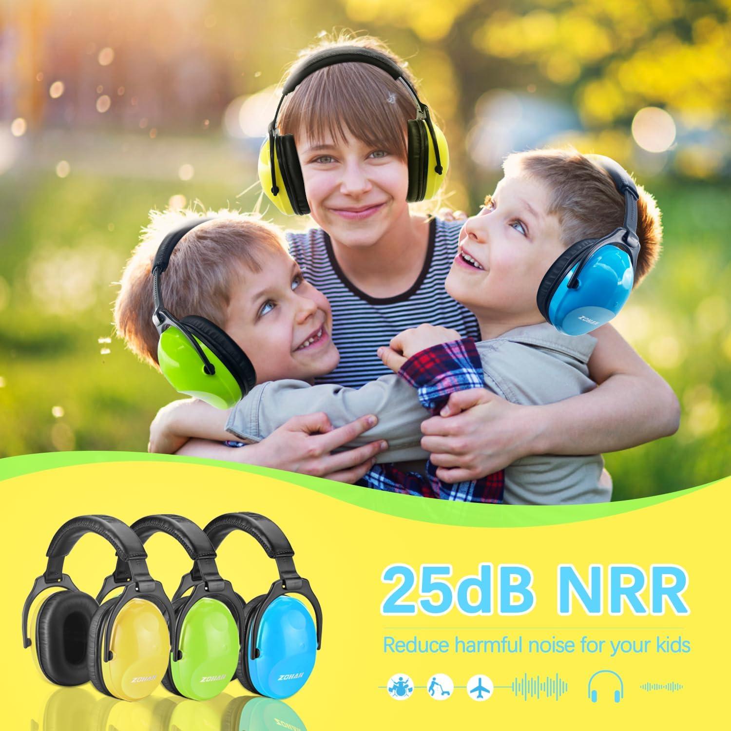 Auriculares Canceladores de Ruido ZOHAN para Niños 3 Paquetes