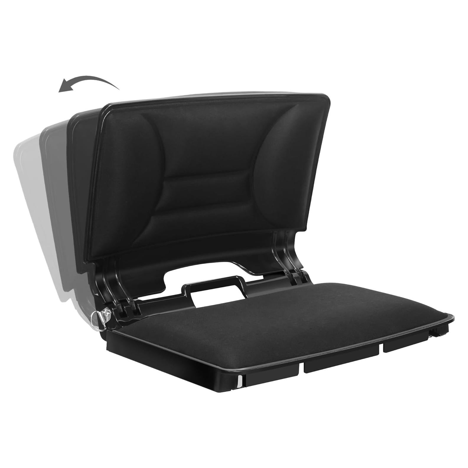 Asientos de Estadio JRPOO Plegables con Respaldo y Cojín Negro