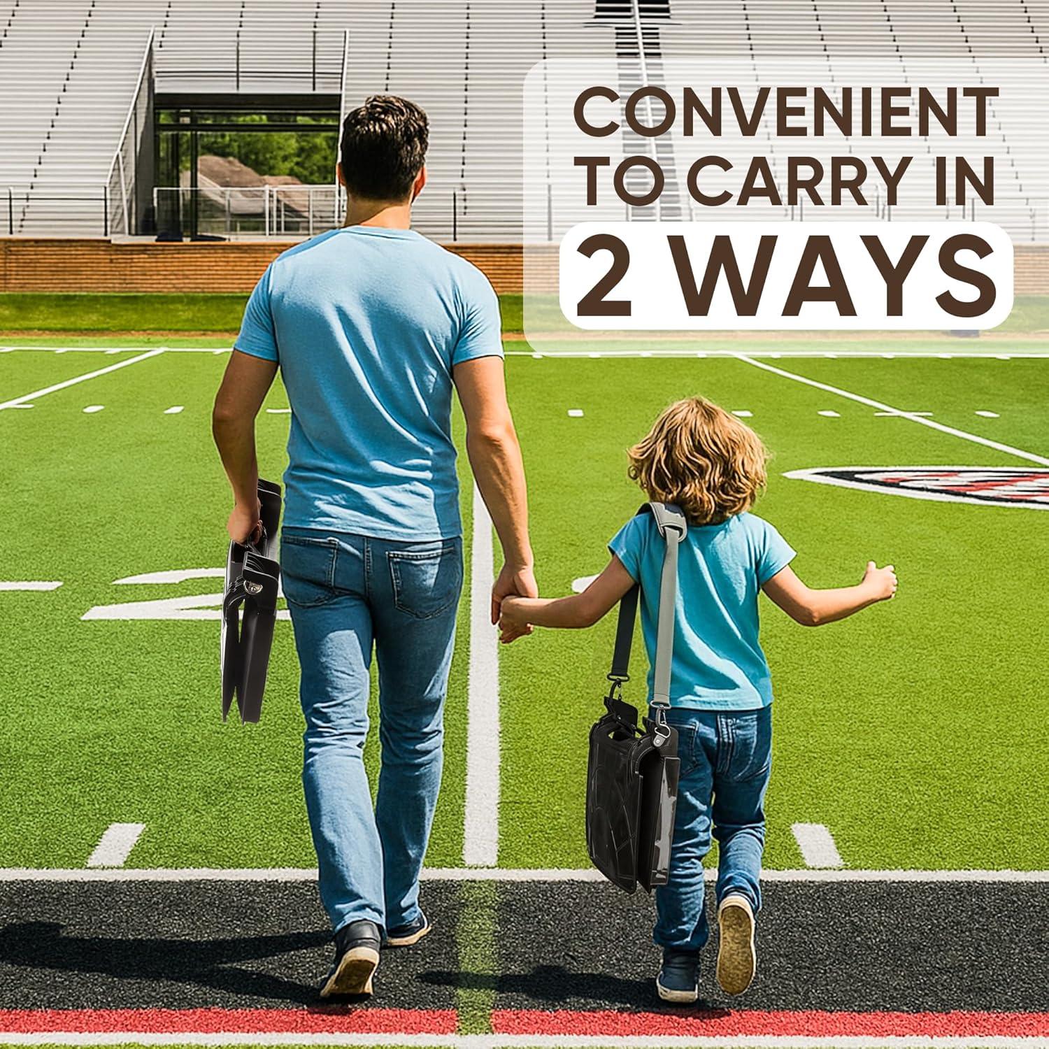 Asientos de Estadio JRPOO Plegables con Respaldo y Cojín Negro