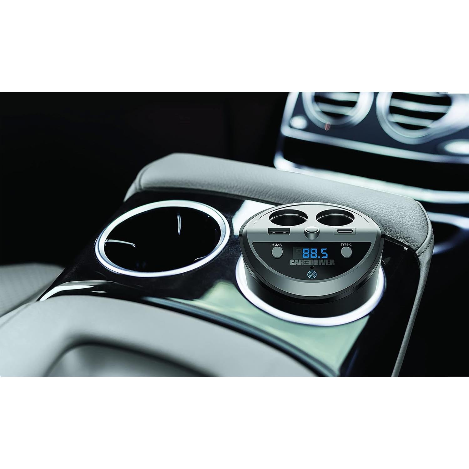 Transmisor FM Bluetooth Car and Driver 6057 con carga rápida