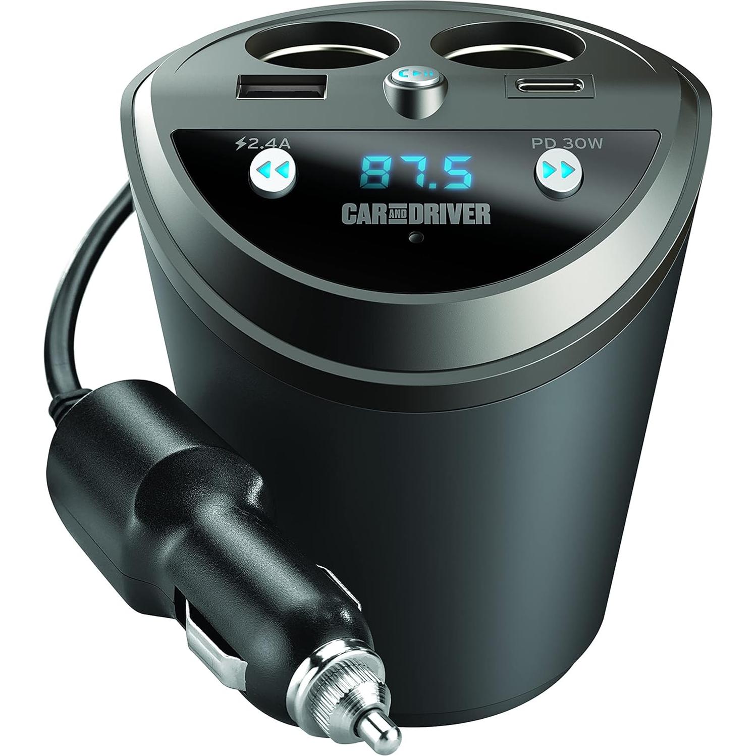 Transmisor FM Bluetooth Car and Driver 6057 con carga rápida