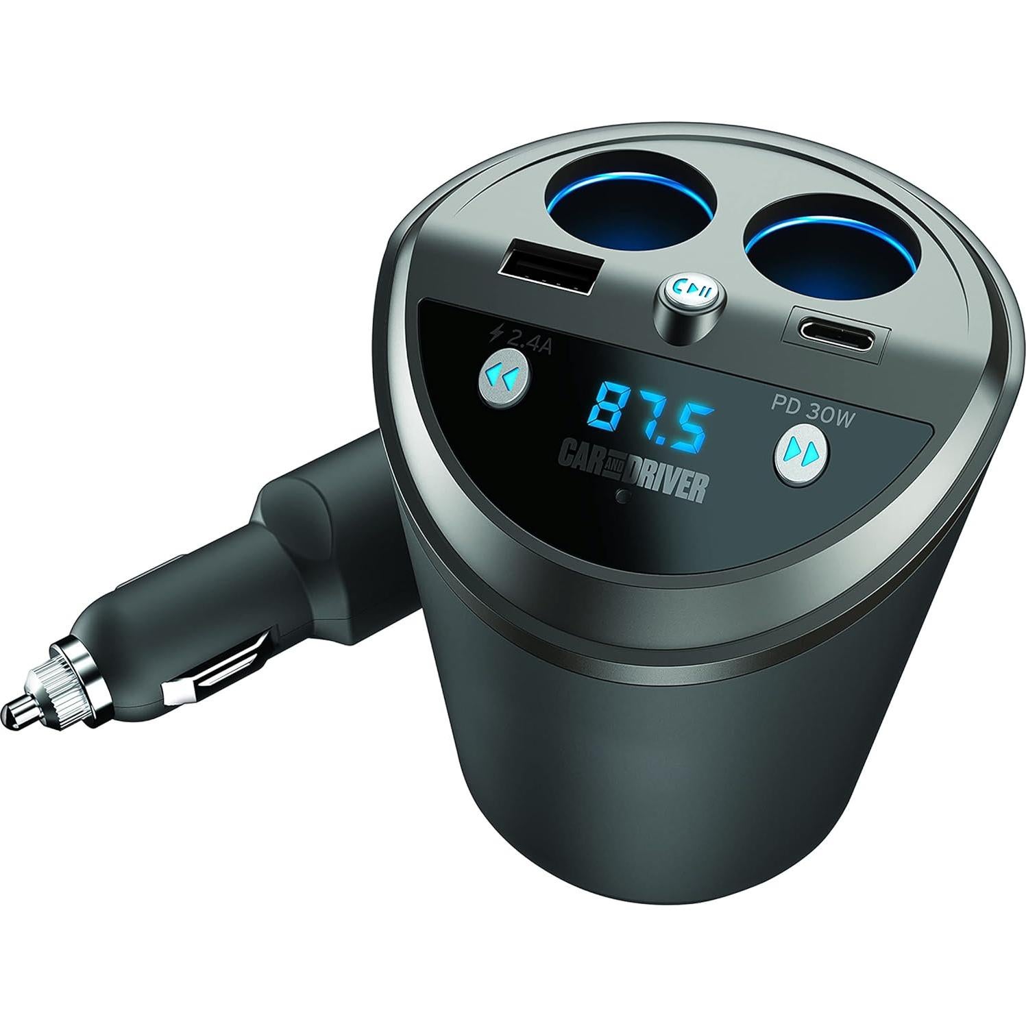 Transmisor FM Bluetooth Car and Driver 6057 con carga rápida