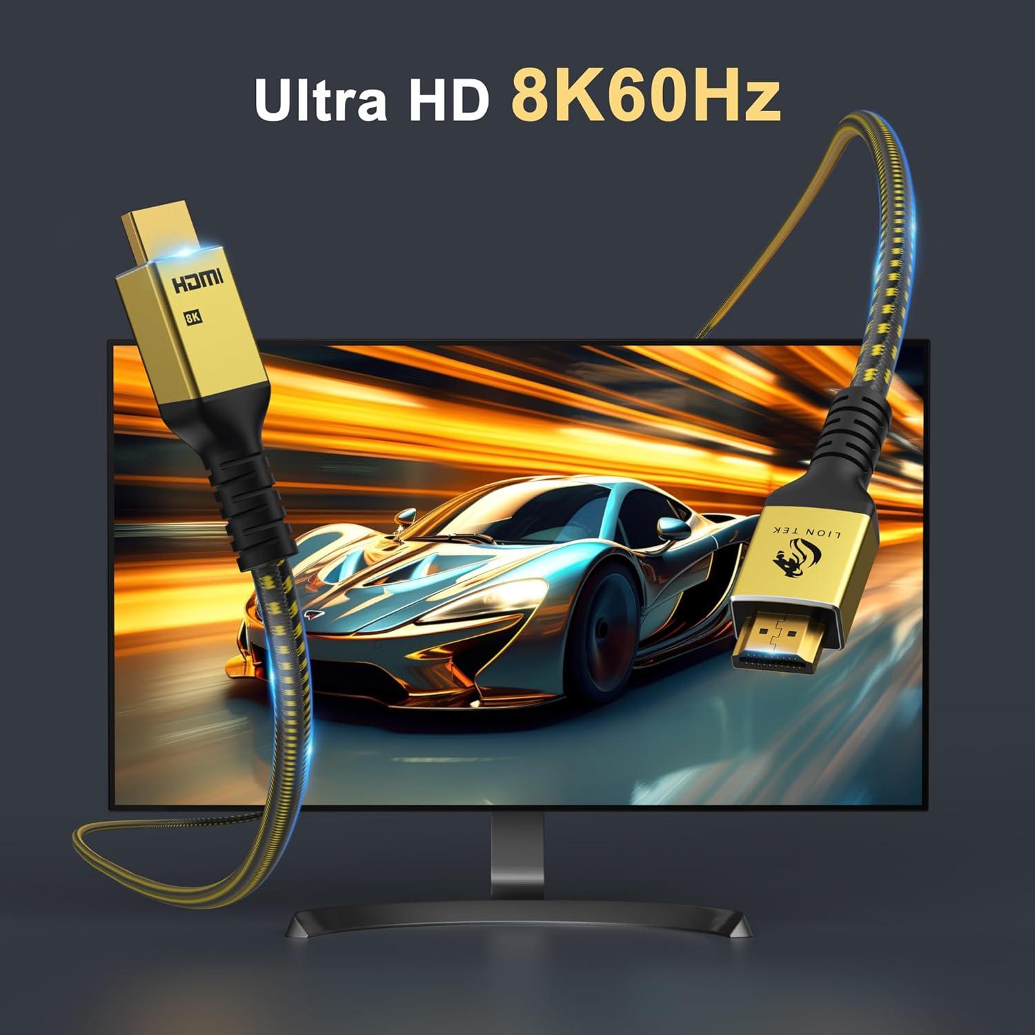 Cable HDMI 2.1 LIONWEI 8K 1.2m Ultra Alta Velocidad 48Gbps
