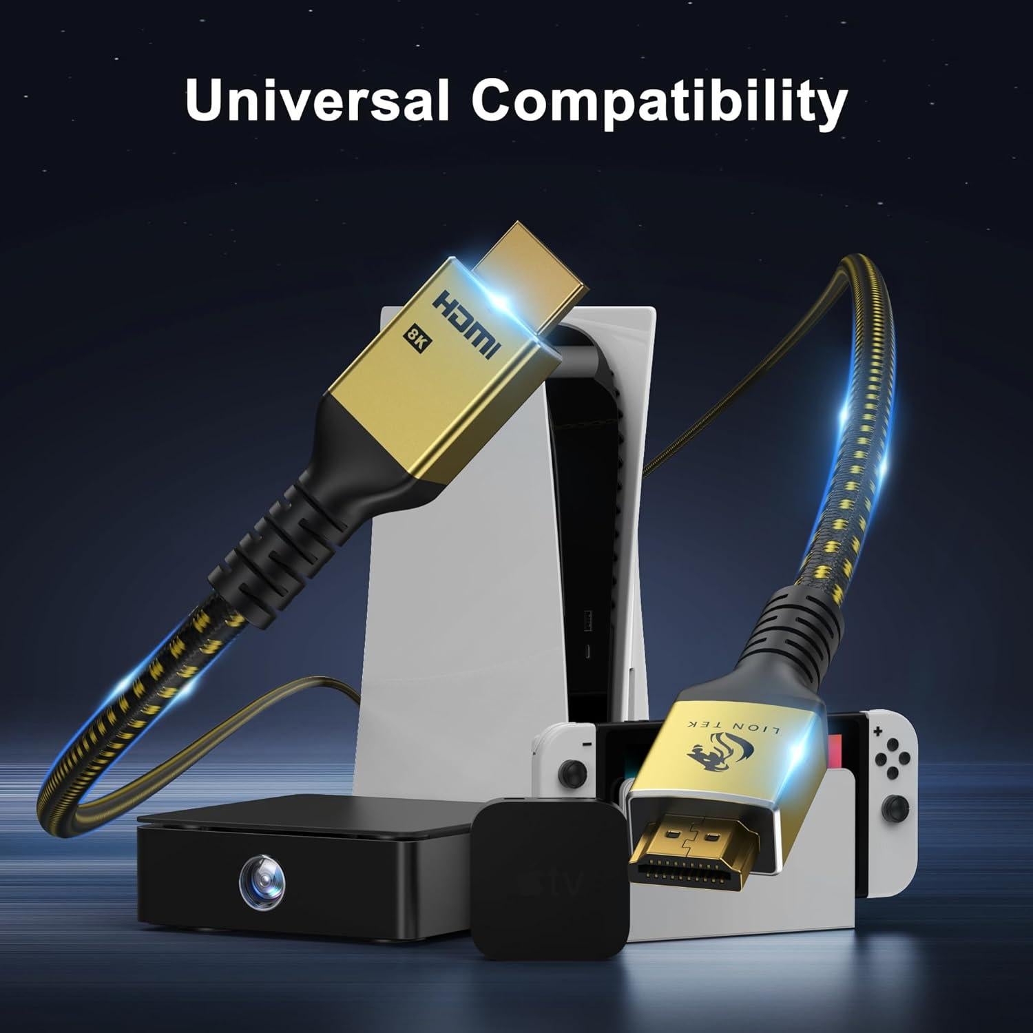 Cable HDMI 2.1 LIONWEI 8K 1.2m Ultra Alta Velocidad 48Gbps