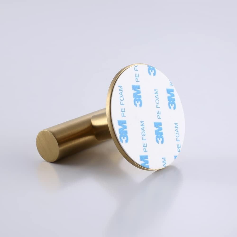 Ganchos Adhesivos de Acero Inoxidable ZWTNBFST 2pcs Oro Cepillado