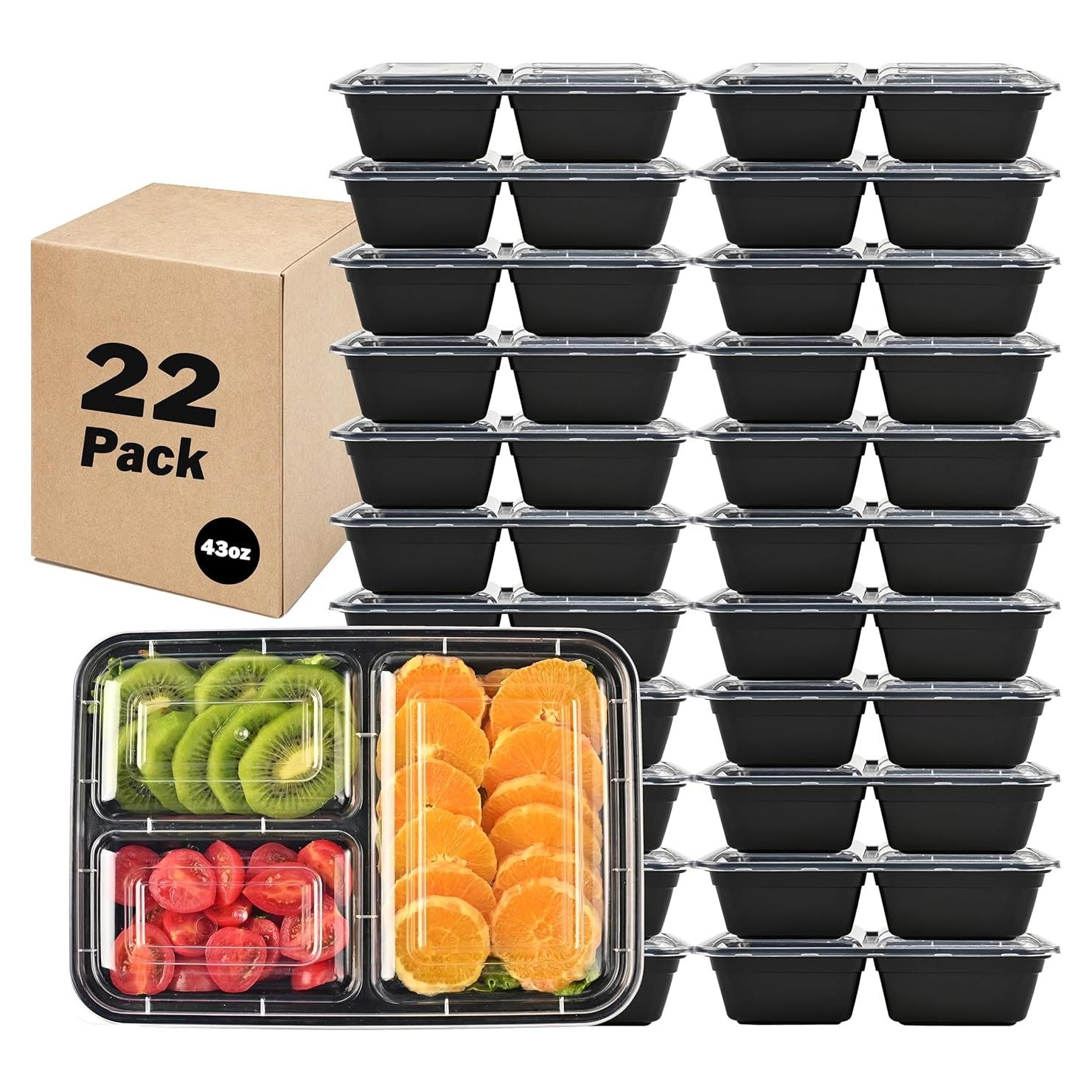 22 Contenedores de Comida Bento Festival Deportivo 43 oz