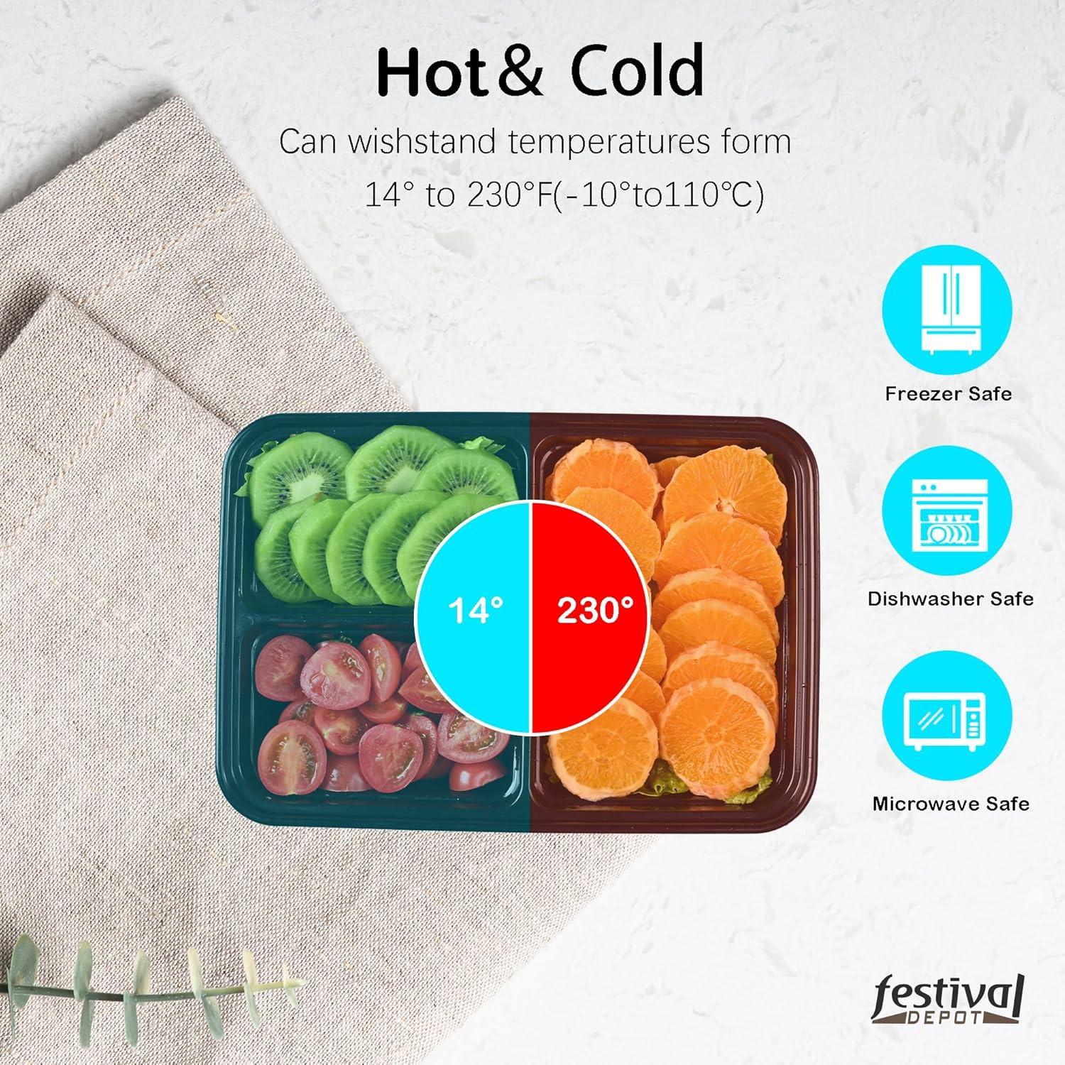 22 Contenedores de Comida Bento Festival Deportivo 43 oz