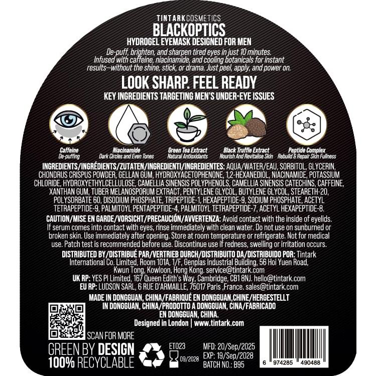 Parche Hidrogel para Ojos TINTARK 28 Pares con Cafeína y Trufa