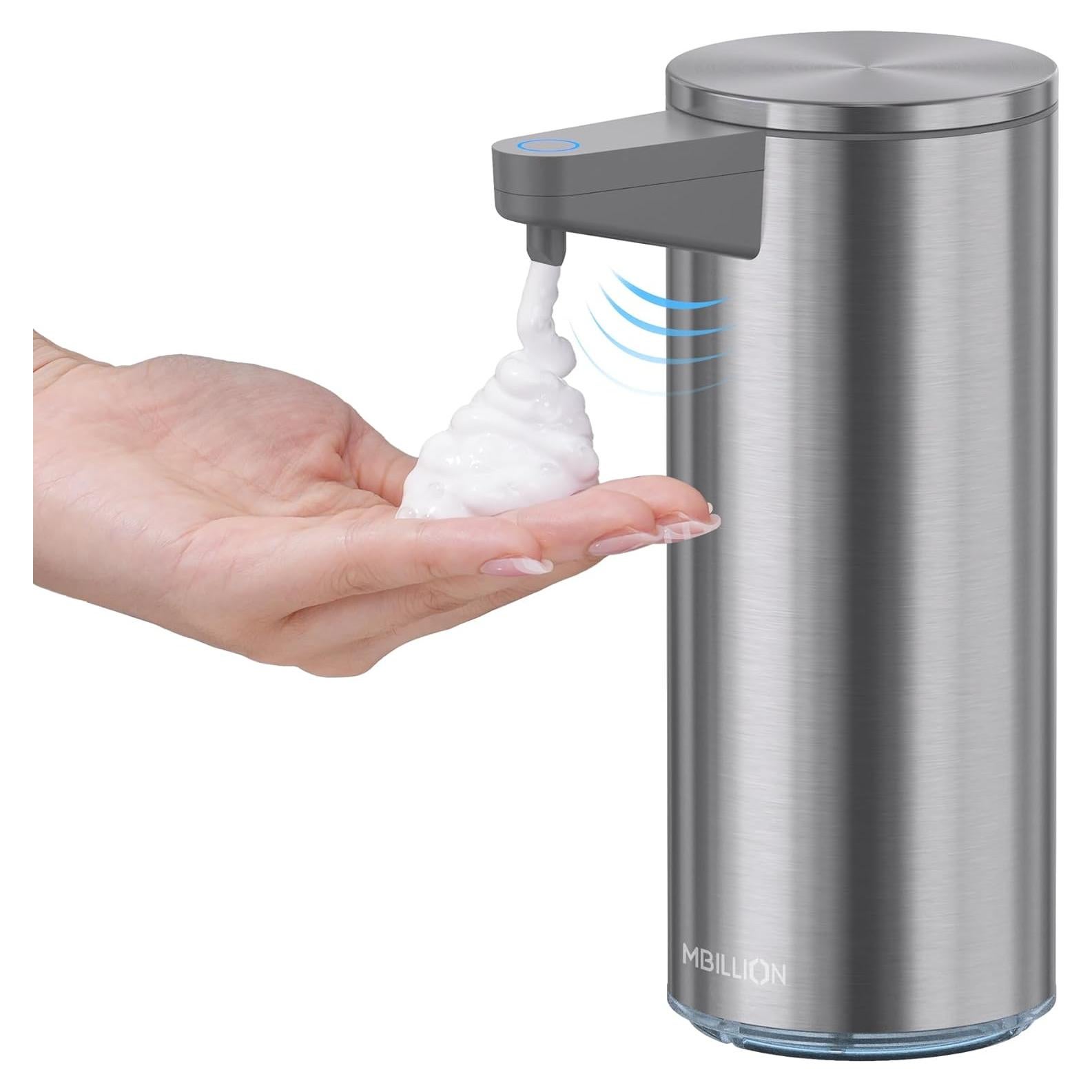 Dispensador Automático de Jabón Mbillion Acero Inoxidable Recargable