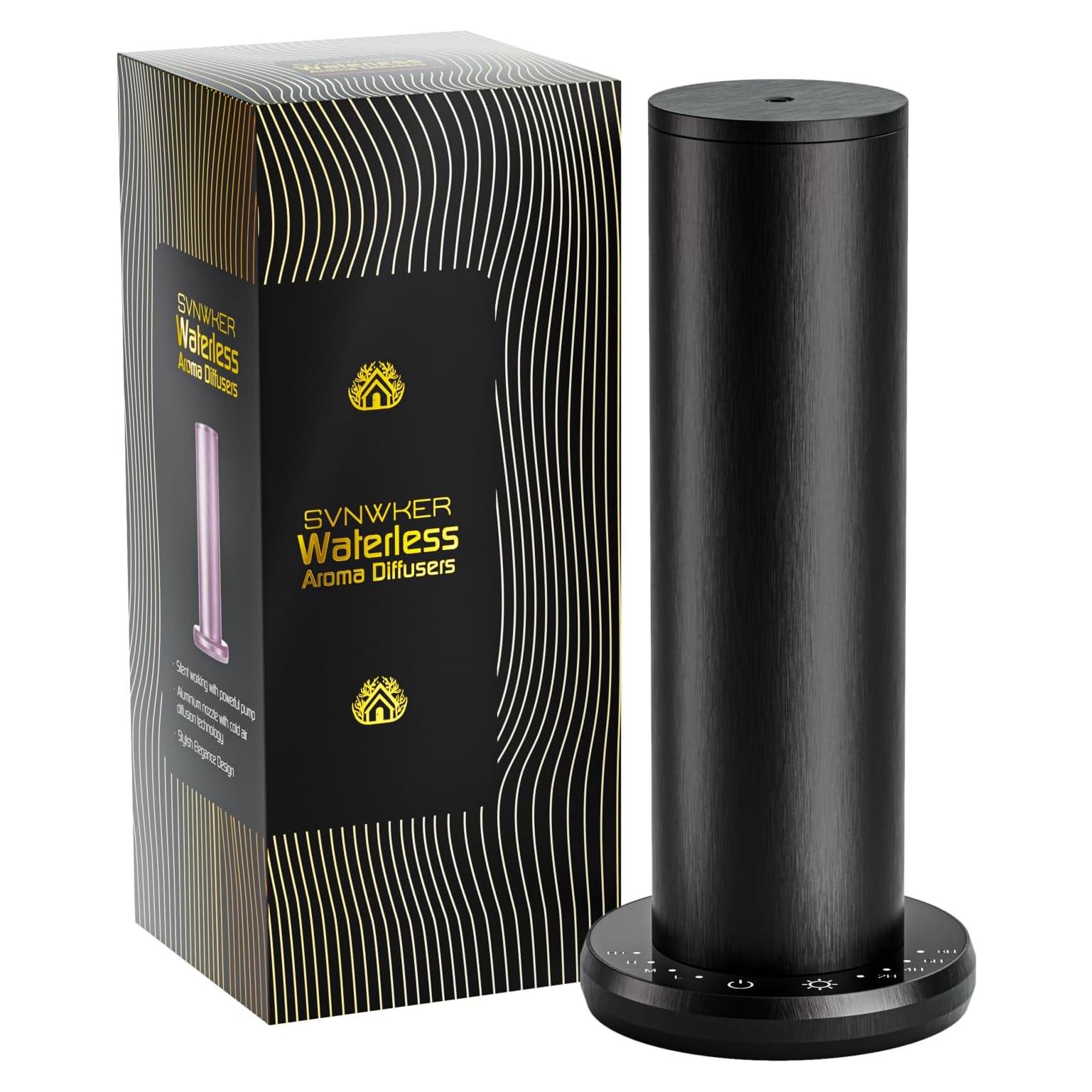 Waterless Essential Oil Diffuser,Aromatherapy Diffusers,Scent Diffusers for Home,Large Room, Hotel Scent Diffuser, 1000sq.ft, Aroma Diffusers (Black)