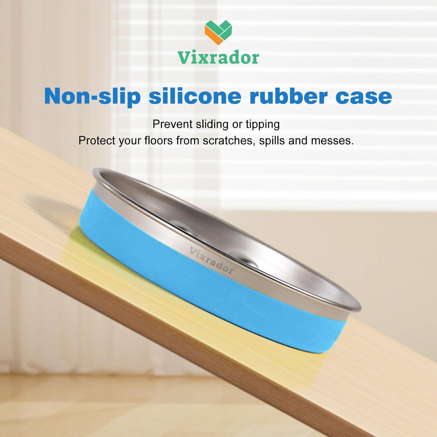 Cuenco de Alimentación Lenta Vixrador Acero Inoxidable 2 Tazas Azul