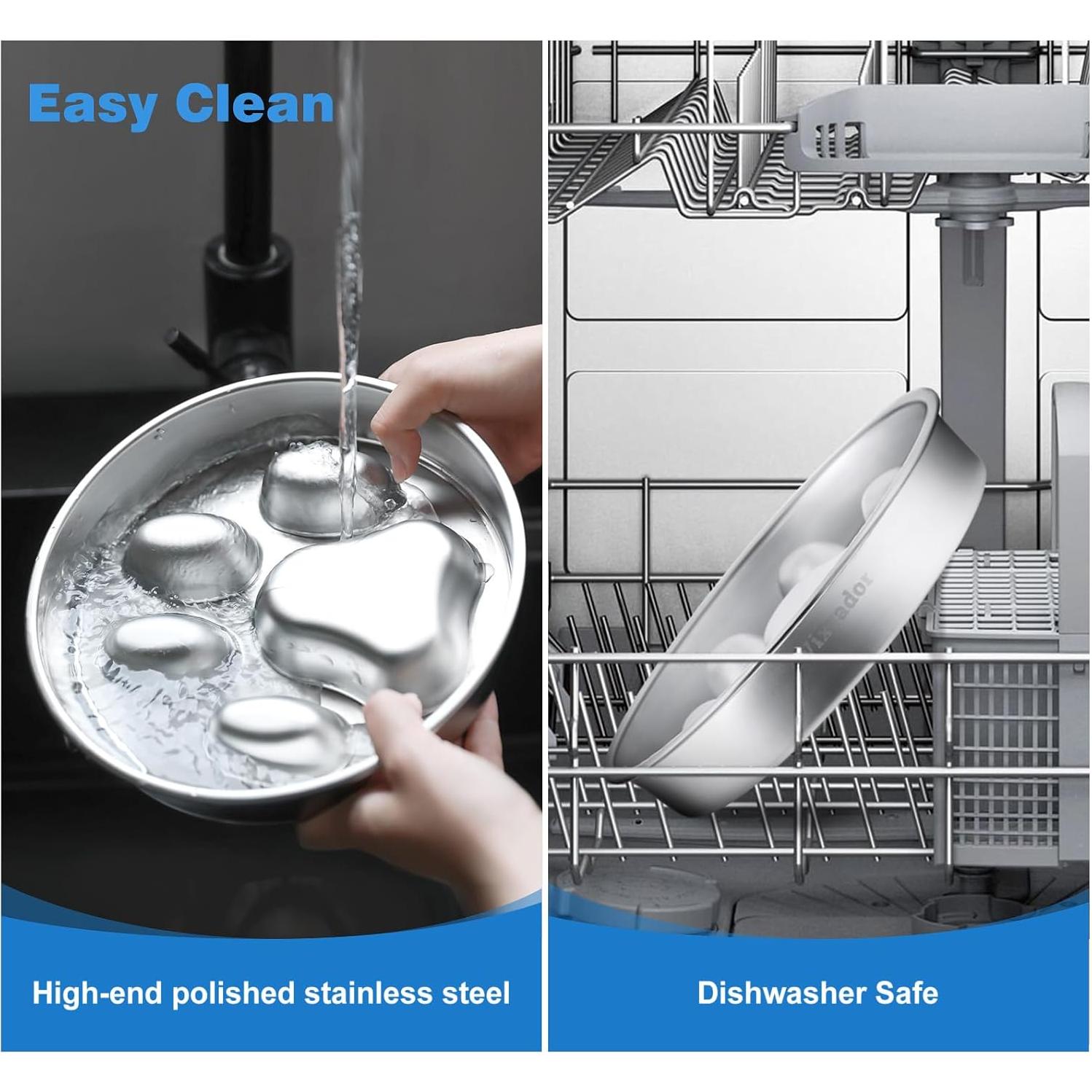 Cuenco de Alimentación Lenta Vixrador Acero Inoxidable 2 Tazas Azul