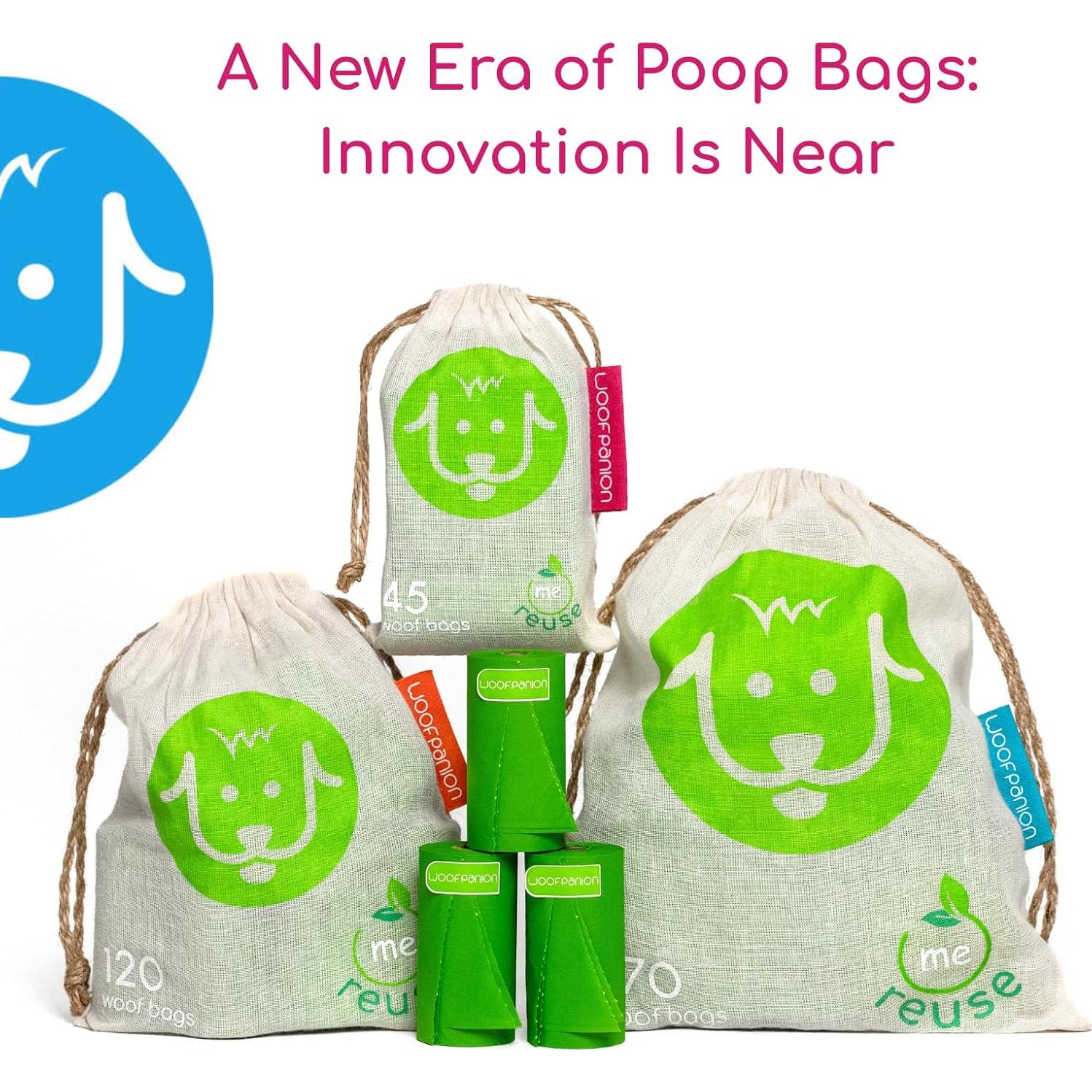 Rollos de bolsas para perros Woofpanion - 270 bolsas compostables