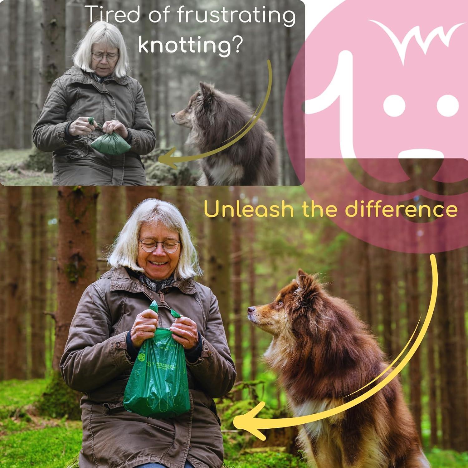 Rollos de bolsas para perros Woofpanion - 270 bolsas compostables