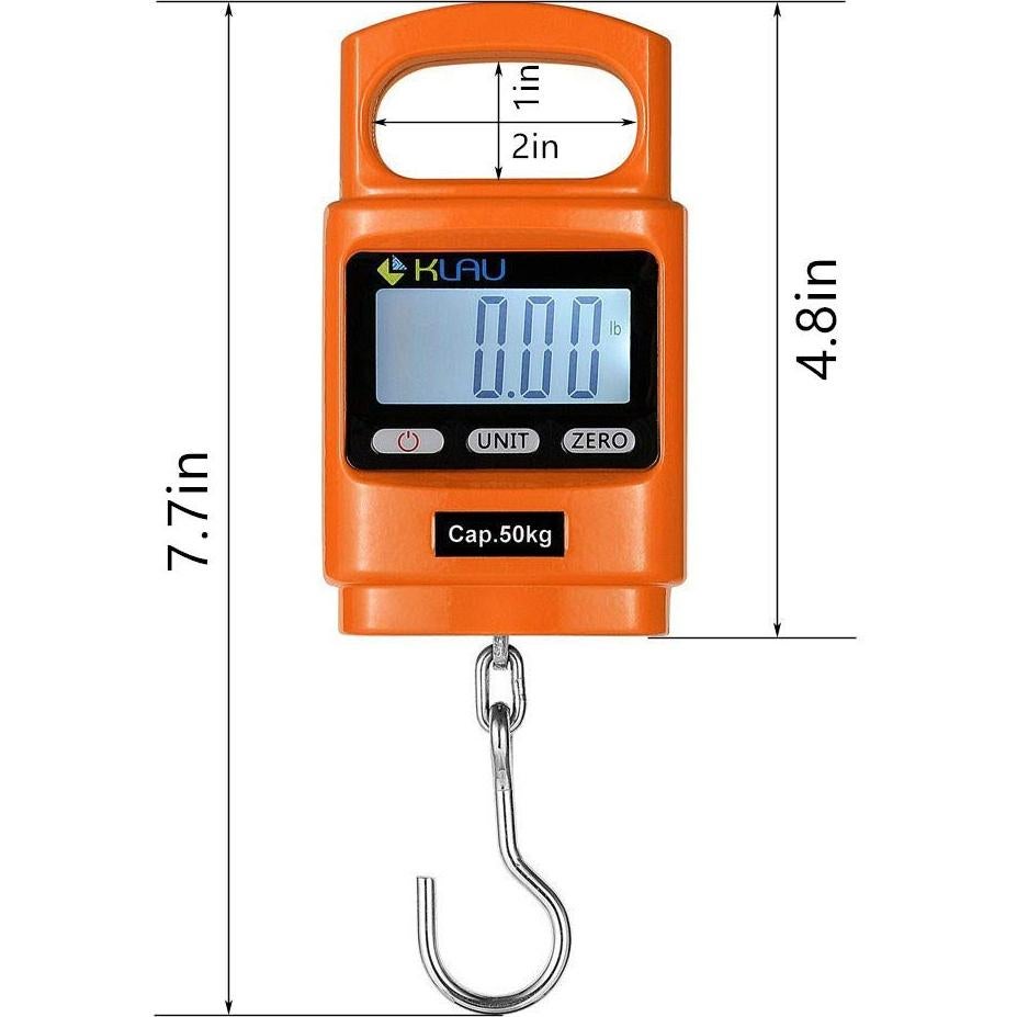 Báscula Digital Colgante Klau 50 kg Pantalla LCD Naranja