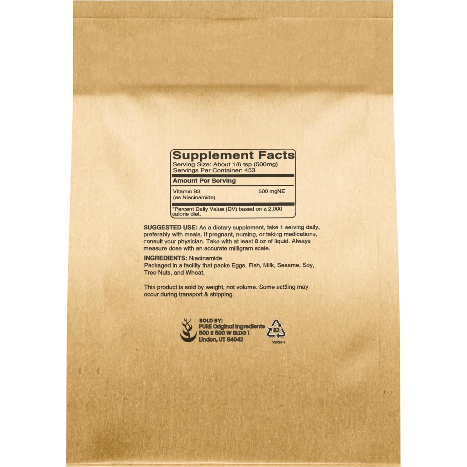 Polvo de Niacinamida 227g - Ingredientes Originales Puros