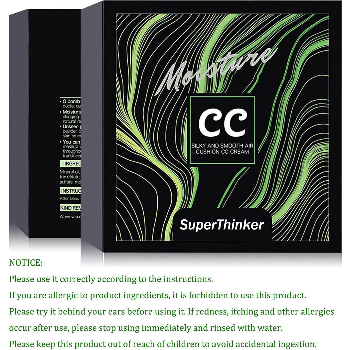 Crema CC Air Cushion SuperThinker 2 PCS Natural Hidratante