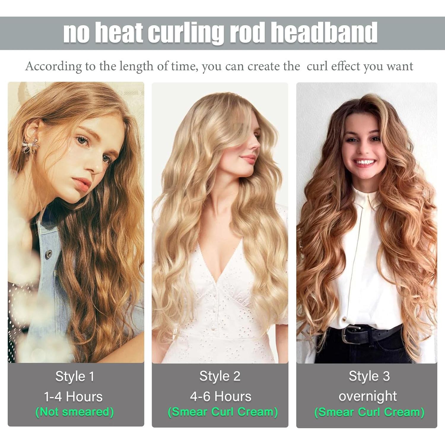 Conjunto de Rulos Sin Calor Ailsa 8 Piezas Terciopelo Negro