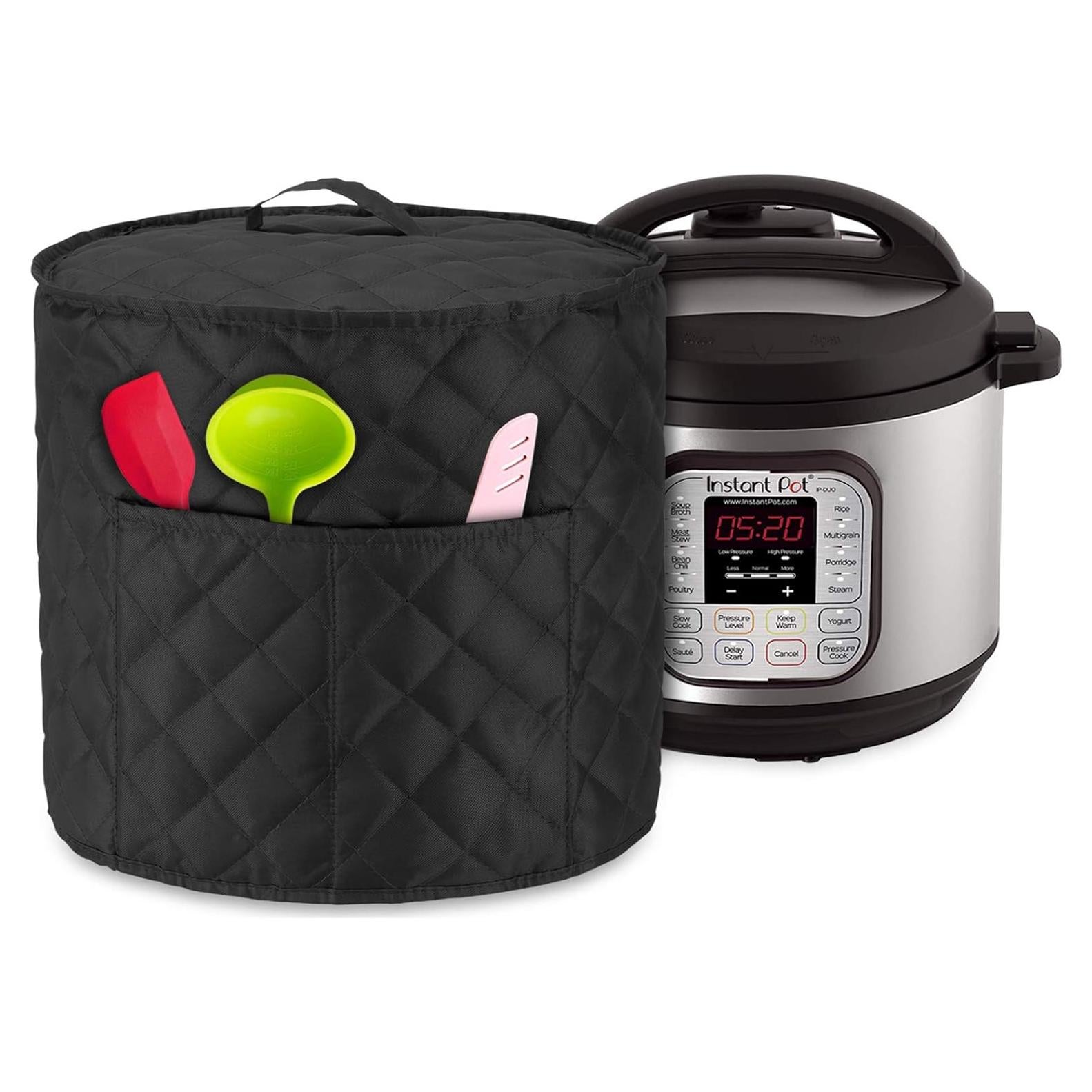 Cubierta de Polvo LUXJA para Instant Pot 6 Cuartos Negra Acolchada