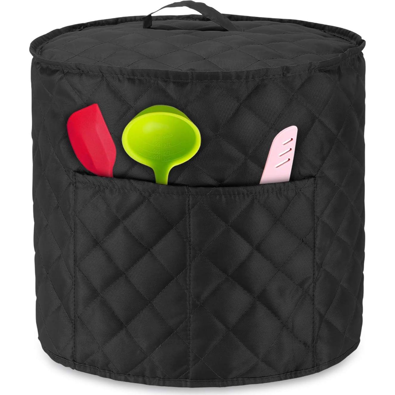 Cubierta de Polvo LUXJA para Instant Pot 6 Cuartos Negra Acolchada