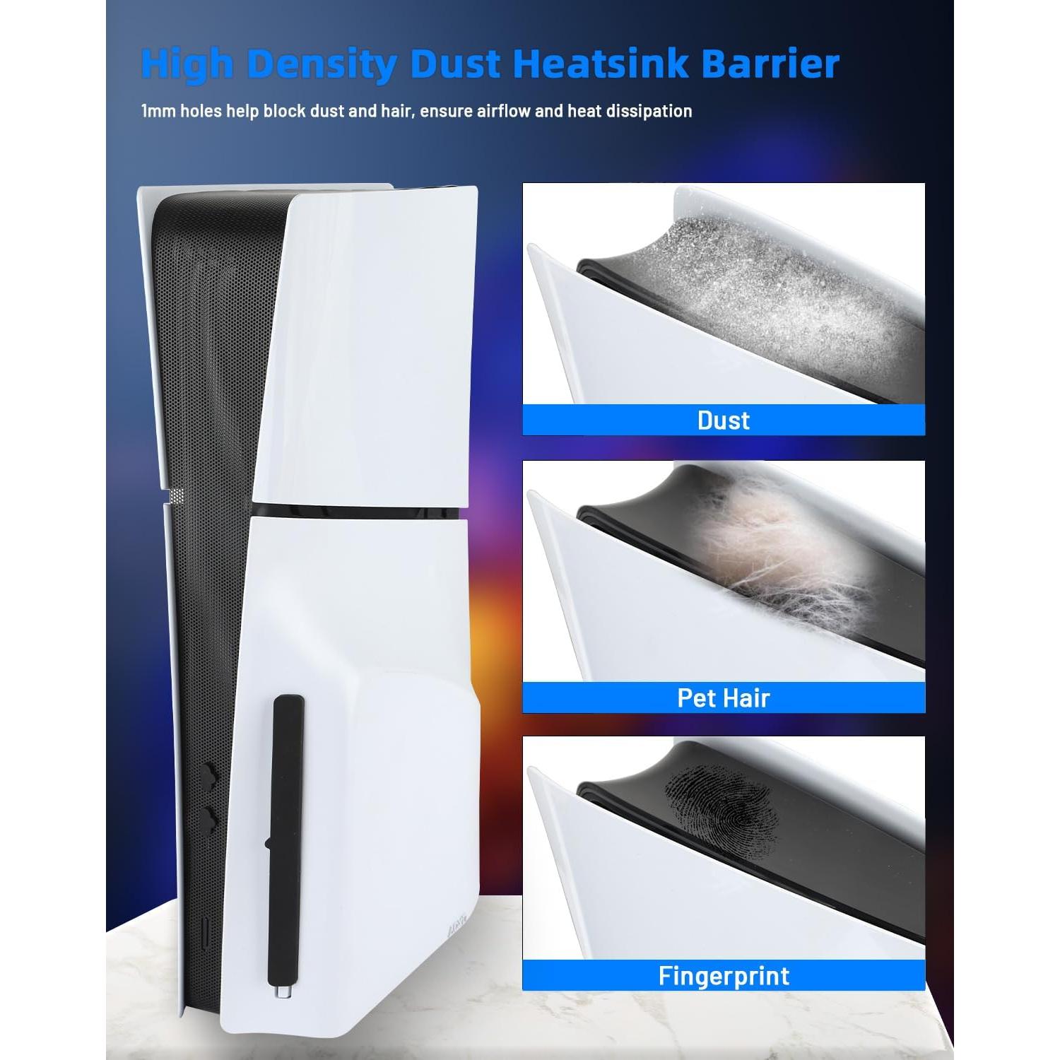 Cubierta Antipolvo Racrank PS5 Slim - Ligera y Duradera