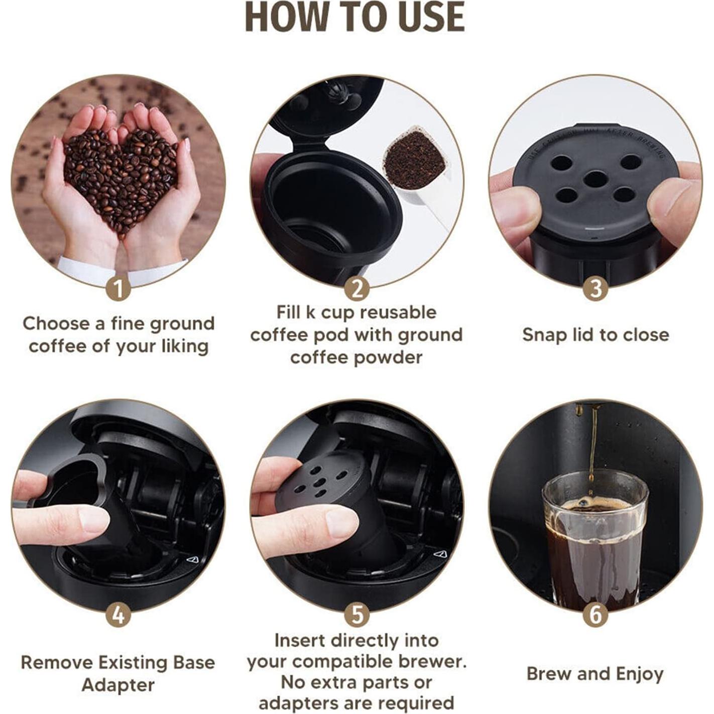Filtros de café reutilizables Eaykee para Keurig - 3 unidades