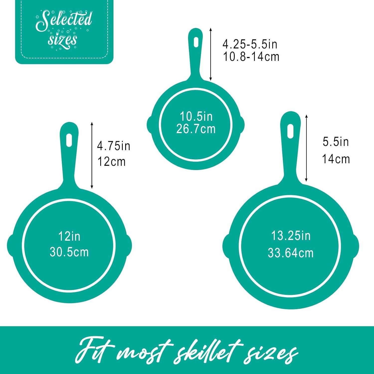 Cubiertas de Silicona Joyhalo para Mangos de Sartén - Aqua, 6 Piezas