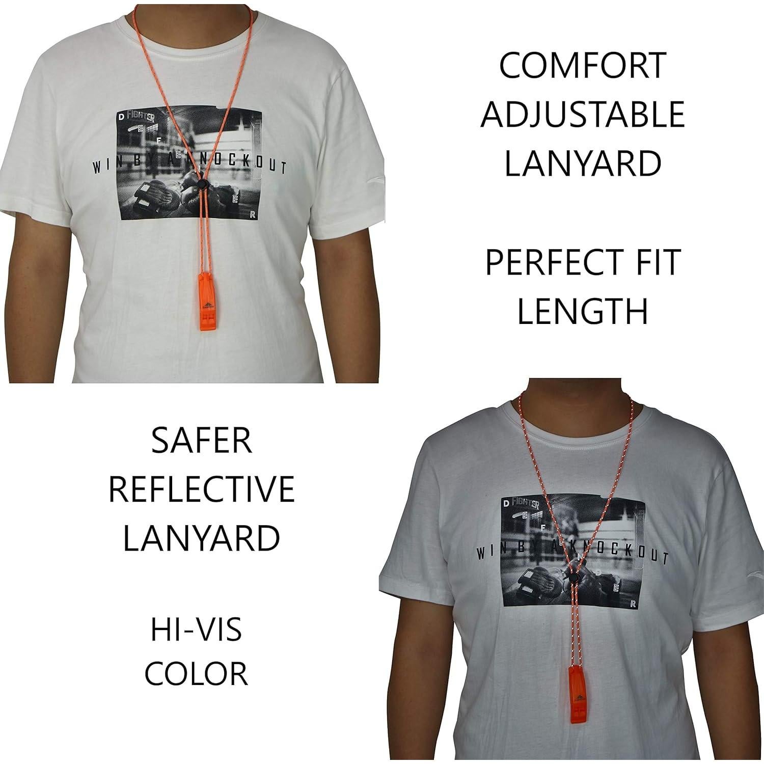 Silbatos de Emergencia LuxoGear Naranja 2 Paquetes