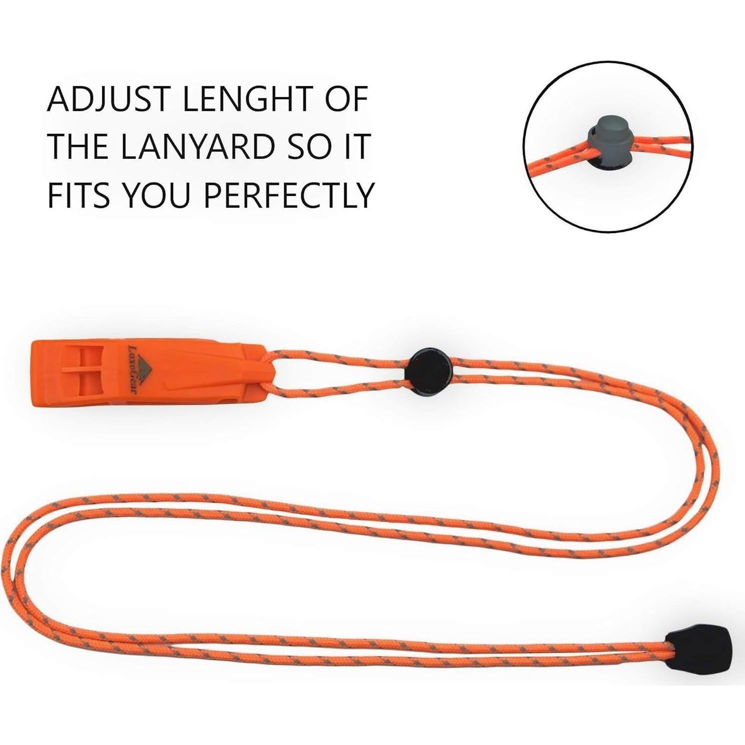 Silbatos de Emergencia LuxoGear Naranja 2 Paquetes
